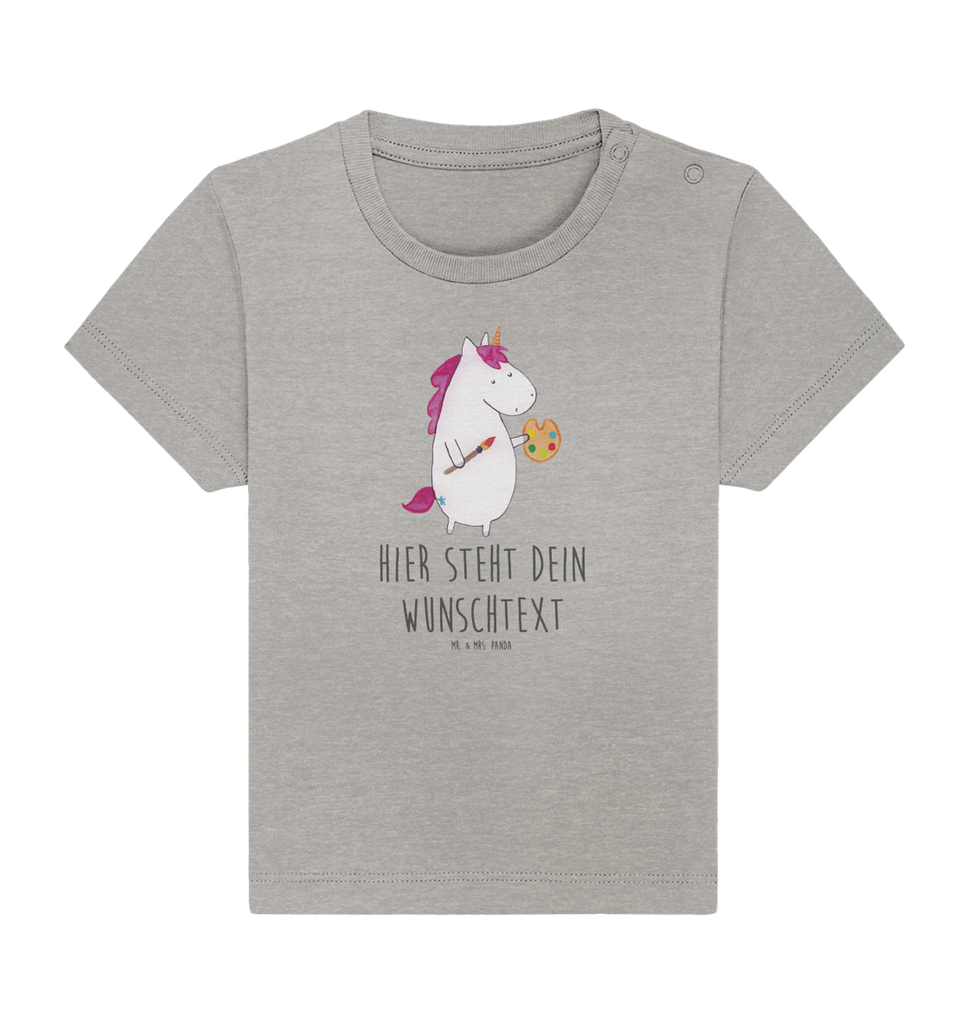 Personalisiertes Baby Shirt Einhorn Künstler Personalisiertes Baby T-Shirt, Personalisiertes Jungen Baby T-Shirt, Personalisiertes Mädchen Baby T-Shirt, Personalisiertes Shirt, Einhorn, Einhörner, Einhorn Deko, Pegasus, Unicorn, Englisch, Künstler, Artist, Malen, Zeichnen, Welt, Farbe, Stift, Pinsel, Geschenk, Maler