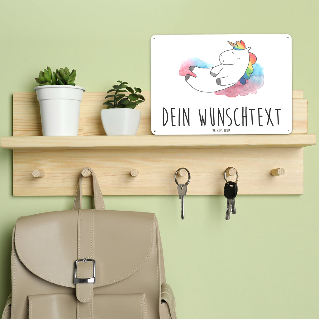 Personalisiertes Blechschild Einhorn Wolke 7 Blechschild, Metallschild, Geschenk Schild, Schild, Magnet-Metall-Schild, Deko Schild, Wandschild, Wand-Dekoration, Türschild, Einhorn, Einhörner, Einhorn Deko, Pegasus, Unicorn, verliebt, Menschen, witzig, lustig, Geschenk, Glaube, Realität, Lächeln