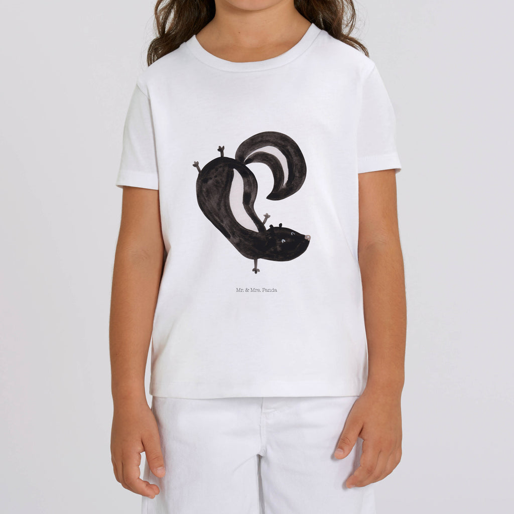 Organic Kinder T-Shirt Stinktier Handstand Kinder T-Shirt, Kinder T-Shirt Mädchen, Kinder T-Shirt Jungen, Stinktier, Skunk, Wildtier, Raubtier, Stinker, Stinki, Spielplatz, verpielt, Kind