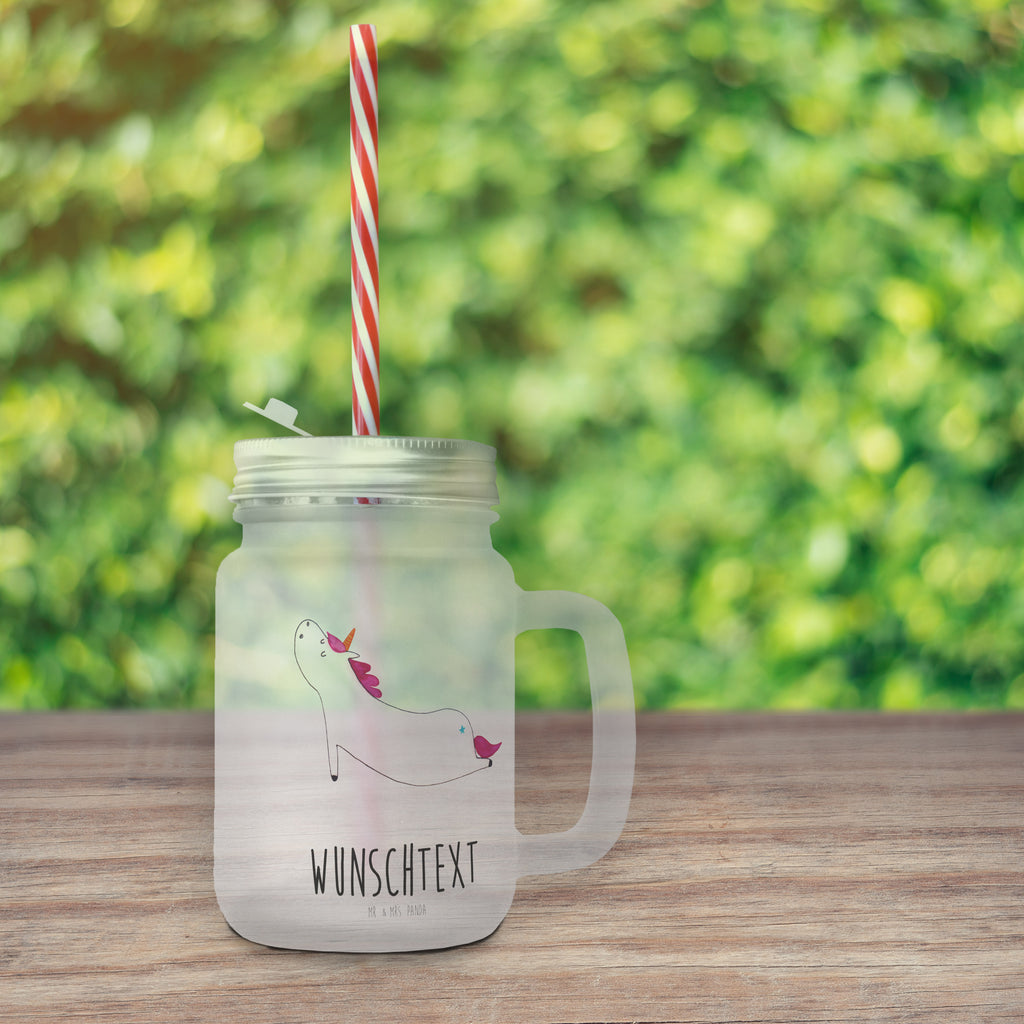 Personalisiertes Trinkglas Mason Jar Einhorn Yoga Personalisiertes Mason Jar, Personalisiertes Glas, Personalisiertes Trinkglas, Personalisiertes Henkelglas, Personalisiertes Sommerglas, Personalisiertes Einmachglas, Personalisiertes Cocktailglas, Personalisiertes Cocktail-Glas, mit Namen, Wunschtext, Wunschnamen, Mason Jar selbst bedrucken, Wunschglas mit Namen, Bedrucktes Trinkglas, Geschenk mit Namen, Einhorn, Einhörner, Einhorn Deko, Pegasus, Unicorn, Yoga, Namaste, Achtsamkeit, Entspannung, Joga, Yogamatte, Sport, lustig, witzig, süß