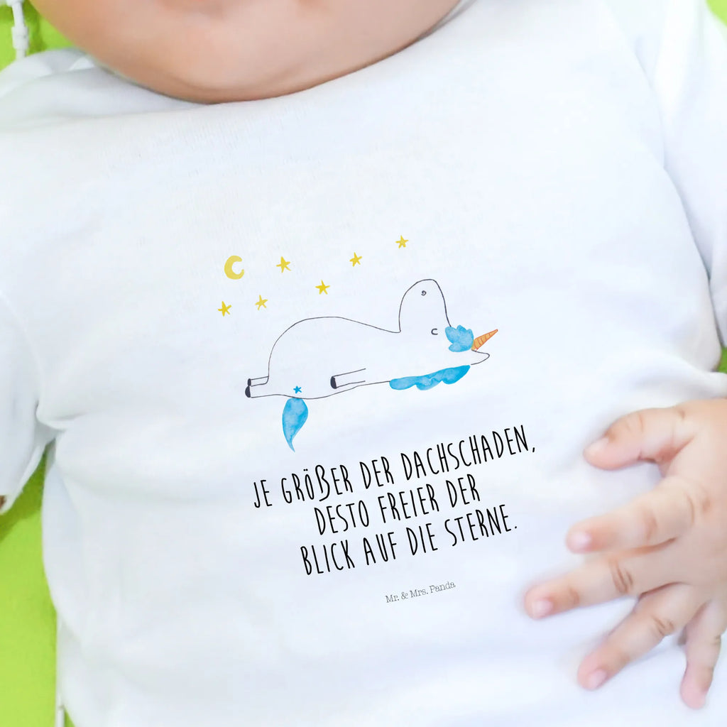 Organic Baby Shirt Einhorn Sternenhimmel Baby T-Shirt, Jungen Baby T-Shirt, Mädchen Baby T-Shirt, Shirt, Einhorn, Einhörner, Einhorn Deko, Pegasus, Unicorn, Sterne, Dachschaden, Verrückt, Sternenhimmel