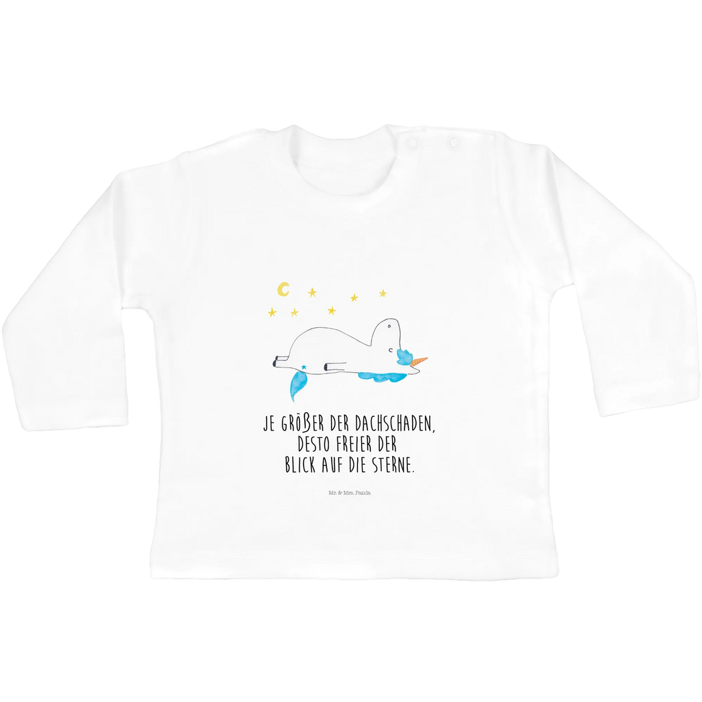 Baby Longsleeve Einhorn Sternenhimmel Mädchen, Jungen, Baby, Langarm, Bio, Kleidung, Einhorn, Einhörner, Einhorn Deko, Pegasus, Unicorn, Sterne, Dachschaden, Verrückt, Sternenhimmel