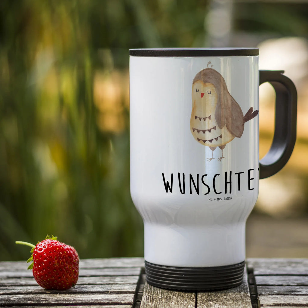 Personalisierter Thermobecher Eule Zufrieden Personalisierter Thermobecher, Personalisierter To Go Becher, Personalisierte Thermotasse, Personalisierter Kaffeebecher, Personalisierter Isolierbecher, Thermobecher personalisieren, Thermobecher mit Namen, Thermobecher selbst gestalten, Wunschname, Spülmaschinenfest, Bedrucken, Isolierbecher mit Namen, Isolierbecher selbst gestalten, Thermotasse personalisieren, Thermotasse mit Namen, Eule, Eule Spruch, Eule deko, Owl, Liebe Spruch, Romantisch, Wortspiel lustig, Spruch schön, Geschenk Hochzeitstag