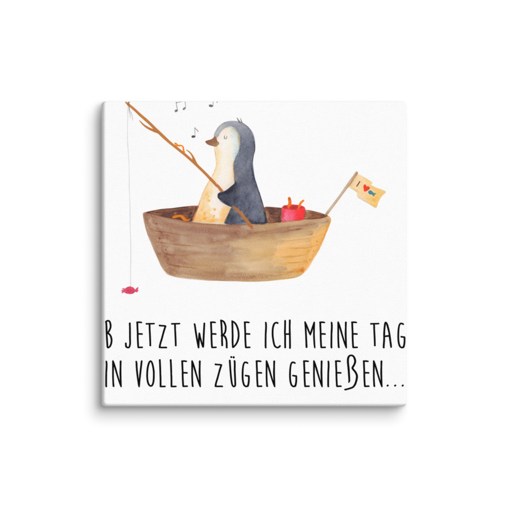 Leinwand Bild Pinguin Angelboot Leinwand, Bild, Kunstdruck, Wanddeko, Dekoration, Pinguin, Pinguine, Angeln, Boot, Angelboot, Lebenslust, Leben, genießen, Motivation, Neustart, Neuanfang, Trennung, Scheidung, Geschenkidee Liebeskummer