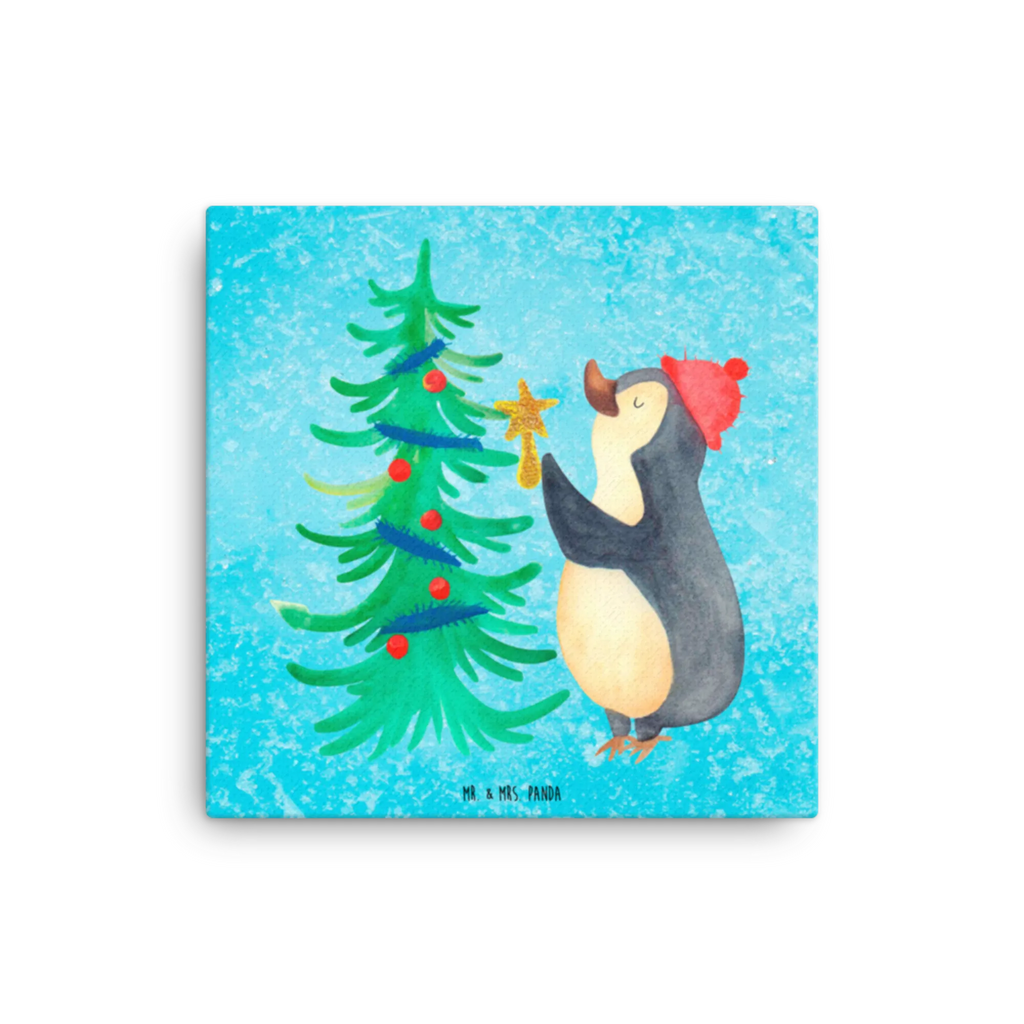 Leinwand Bild Pinguin Weihnachtsbaum Leinwand, Bild, Kunstdruck, Wanddeko, Dekoration, Winter, Weihnachten, Weihnachtsdeko, Nikolaus, Advent, Heiligabend, Wintermotiv, Pinguin