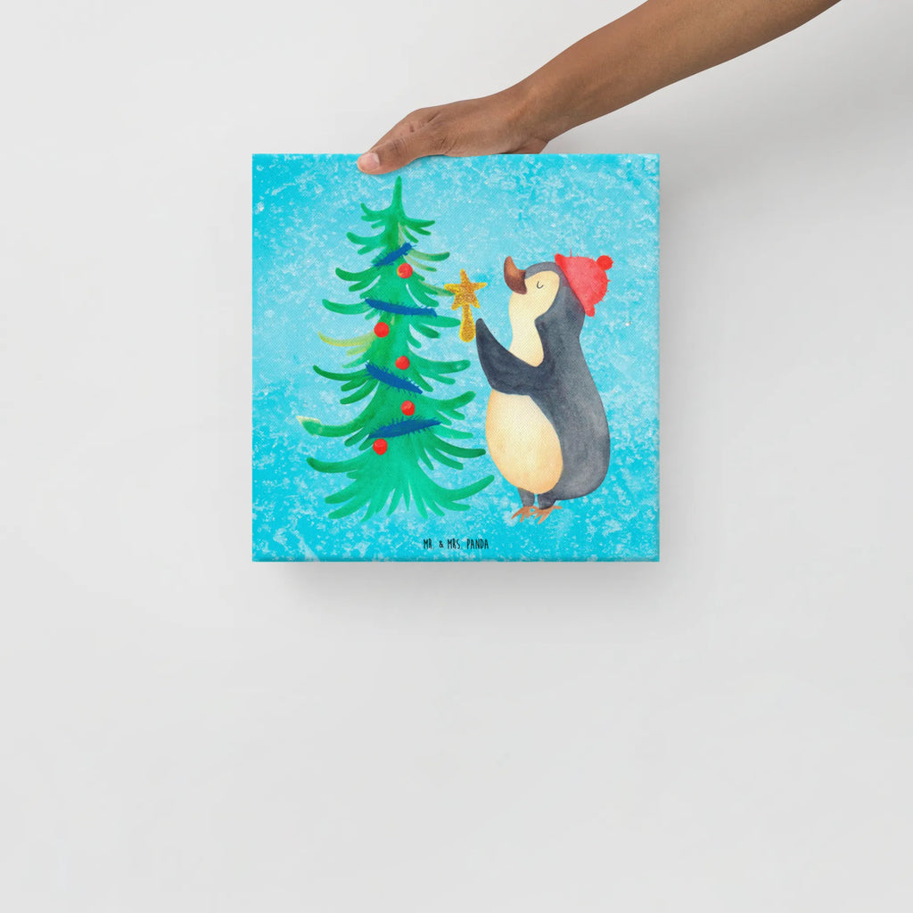 Leinwand Bild Pinguin Weihnachtsbaum Leinwand, Bild, Kunstdruck, Wanddeko, Dekoration, Winter, Weihnachten, Weihnachtsdeko, Nikolaus, Advent, Heiligabend, Wintermotiv, Pinguin