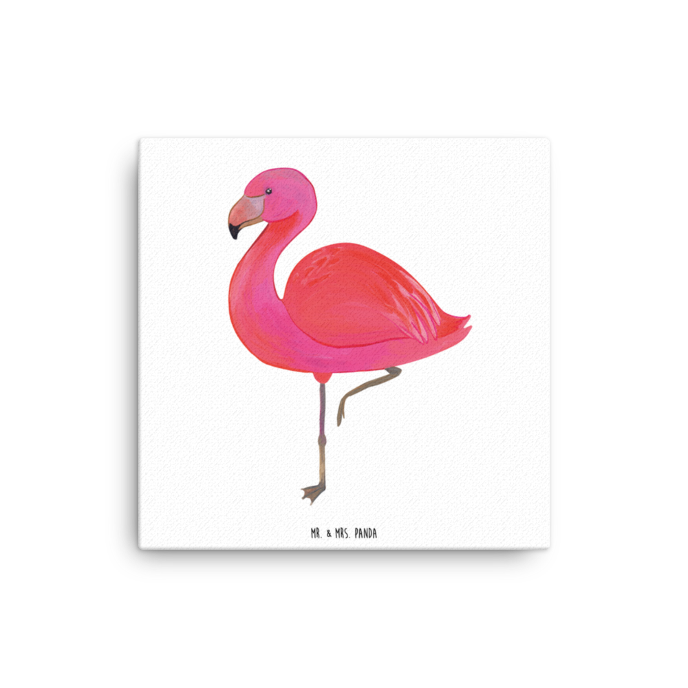 Leinwand Bild Flamingo Classic Leinwand, Bild, Kunstdruck, Wanddeko, Dekoration, Flamingo, Einzigartig, Selbstliebe, Stolz, ich, für mich, Spruch, Freundin, Freundinnen, Außenseiter, Sohn, Tochter, Geschwister