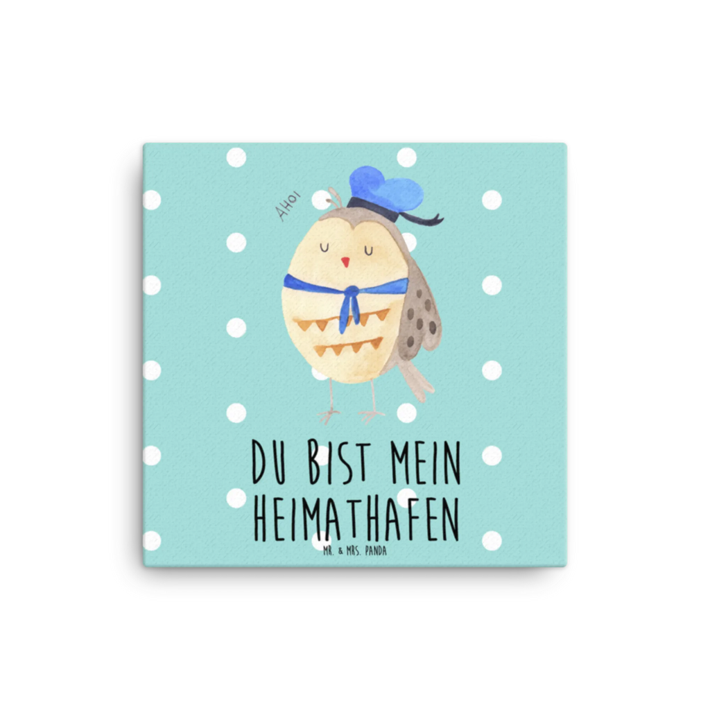 Leinwand Bild Eule Matrosen Leinwand, Bild, Kunstdruck, Wanddeko, Dekoration, Eule, Eule Spruch, Eule Deko, Owl, Wortspiel lustig, Matrose, Freundin, Ehe, Seefahrer, Heimathafen, Hochzeitstag Geschenk