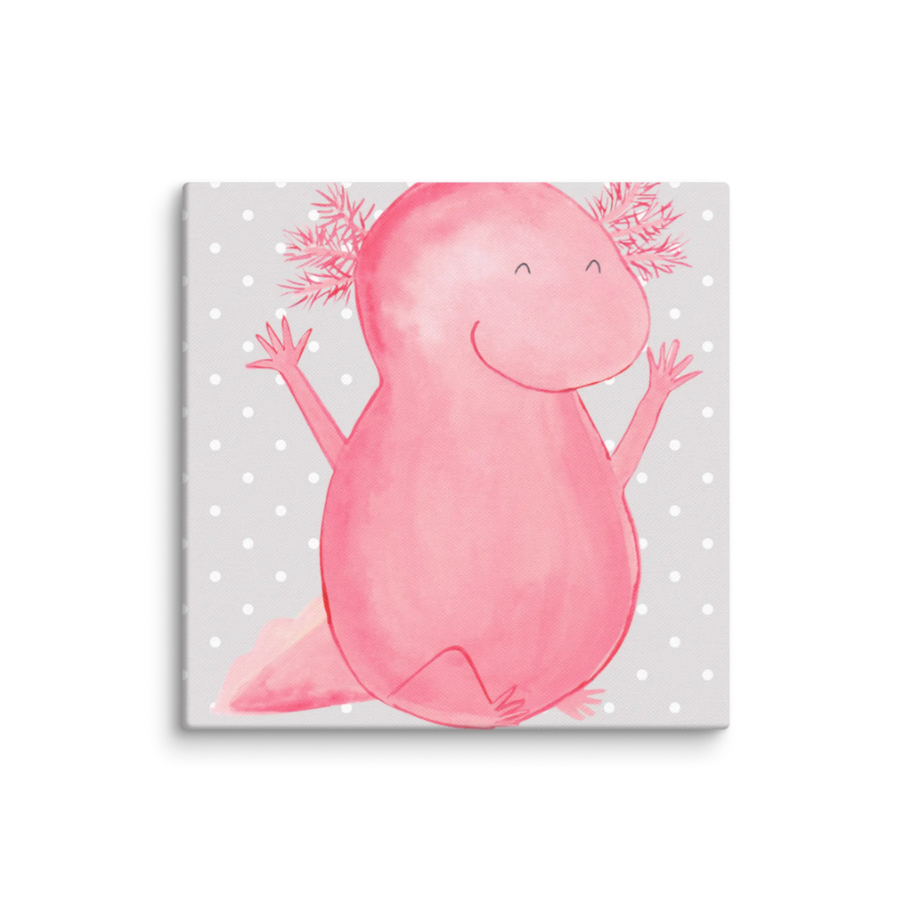 Leinwand Bild Axolotl Hurra Leinwand, Bild, Kunstdruck, Wanddeko, Dekoration, Axolotl, Molch, Axolot, Schwanzlurch, Lurch, Lurche, fröhlich, Spaß, Freude, Motivation, Zufriedenheit