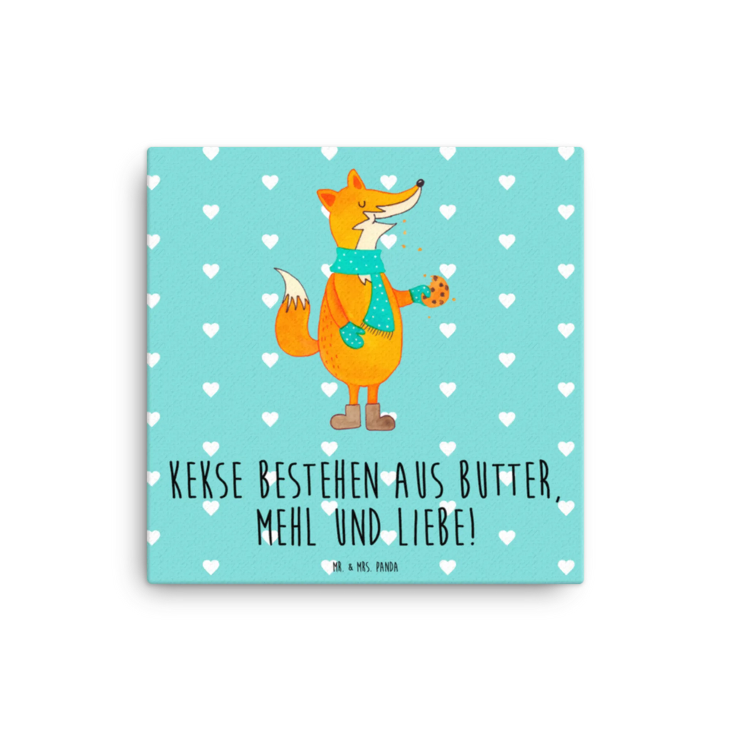 Leinwand Bild Fuchs Keks Leinwand, Bild, Kunstdruck, Wanddeko, Dekoration, Fuchs, Füchse, Backen Spruch, Kekse, Winter, Weihnachtszeit, Plätzchen, Liebe, Küche Deko