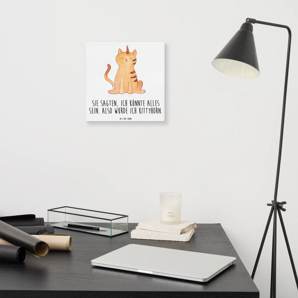 Canvas picture unicorn Cat Leinwand, Bild, Kunstdruck, Wanddeko, Dekoration, Einhorn, Einhörner, Einhorn Deko, Unicorn, Katzer, Mieze, Regenbogen, Glitzer, Einhornpower, Erwachsenwerden, Katze, Katzenhorn, Einhornkatze, Kittyhorn