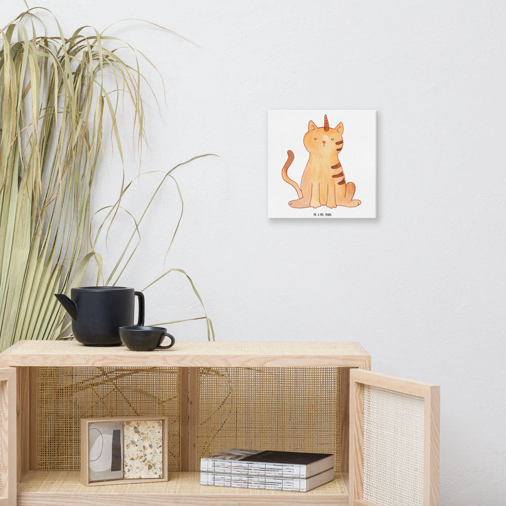 Canvas picture unicorn Cat Leinwand, Bild, Kunstdruck, Wanddeko, Dekoration, Einhorn, Einhörner, Einhorn Deko, Unicorn, Katzer, Mieze, Regenbogen, Glitzer, Einhornpower, Erwachsenwerden, Katze, Katzenhorn, Einhornkatze, Kittyhorn