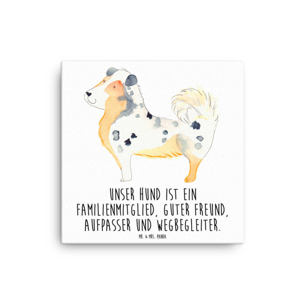 Leinwand Bild Hund Australien Shepherd Leinwand, Bild, Kunstdruck, Wanddeko, Dekoration, Hund, Hundemotiv, Haustier, Hunderasse, Tierliebhaber, Hundebesitzer, Sprüche, Australien Shepherd, Shepherd, Hundeliebe, Familienhund, Spruch