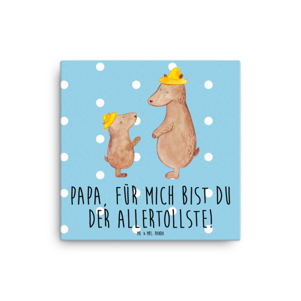 Leinwand Bild Bären mit Hut Leinwand, Bild, Kunstdruck, Wanddeko, Dekoration, Familie, Vatertag, Muttertag, Bruder, Schwester, Mama, Papa, Oma, Opa, Bär, Bären, Vater, Papi, Paps, Dad, Daddy, Lieblingsmensch, Sohn, Söhne, Kind, Kinder, Vater-Sohn, Family, Vorbild