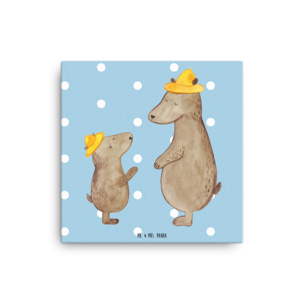 Canvas picture Bears with hats Leinwand, Bild, Kunstdruck, Wanddeko, Dekoration, Familie, Vatertag, Muttertag, Bruder, Schwester, Mama, Papa, Oma, Opa, Bär, Bären, Vater, Papi, Paps, Dad, Daddy, Lieblingsmensch, Sohn, Söhne, Kind, Kinder, Vater-Sohn, Family, Vorbild
