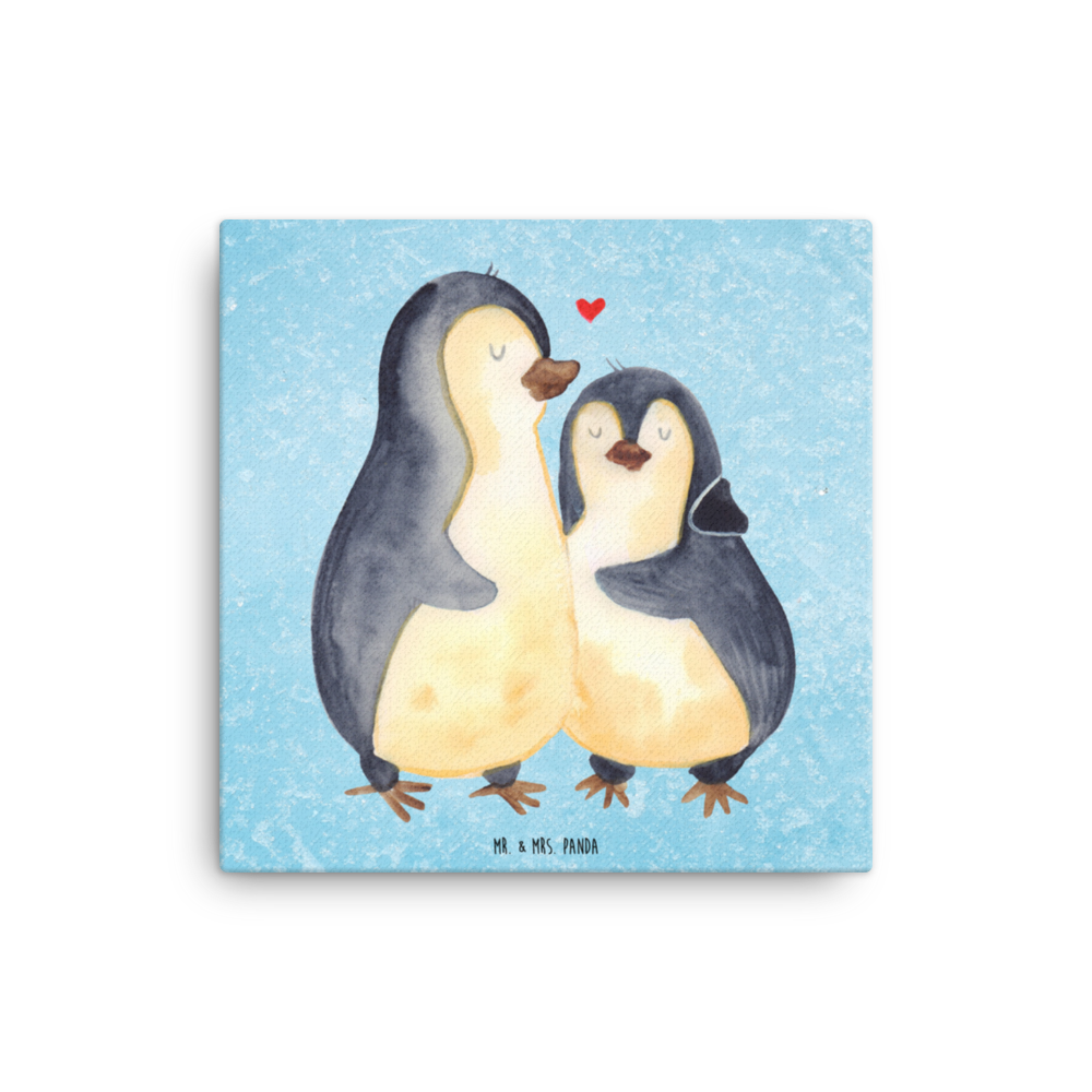 Leinwand Bild Pinguin umarmend Leinwand, Bild, Kunstdruck, Wanddeko, Dekoration, Pinguin, Liebe, Liebespaar, Liebesbeweis, Liebesgeschenk, Verlobung, Jahrestag, Hochzeitstag, Hochzeit, Hochzeitsgeschenk