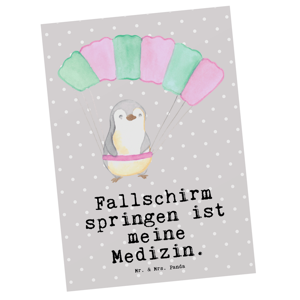 Postkarte Pinguin Fallschirm springen Medizin Postkarte, Karte, Geschenkkarte, Grußkarte, Einladung, Ansichtskarte, Geburtstagskarte, Einladungskarte, Dankeskarte, Ansichtskarten, Einladung Geburtstag, Einladungskarten Geburtstag, Geschenk, Sport, Sportart, Hobby, Schenken, Danke, Dankeschön, Auszeichnung, Gewinn, Sportler, Fallschirmspringen, Skydive, Fallschirmsprung, Tandemsprung, Fallschirmflug, Freifall, Erlebnisgeschenk, Adrenalinkick, Extreme Sport, Luftakrobatik, Adrenalinrausch, Parachute Jumping