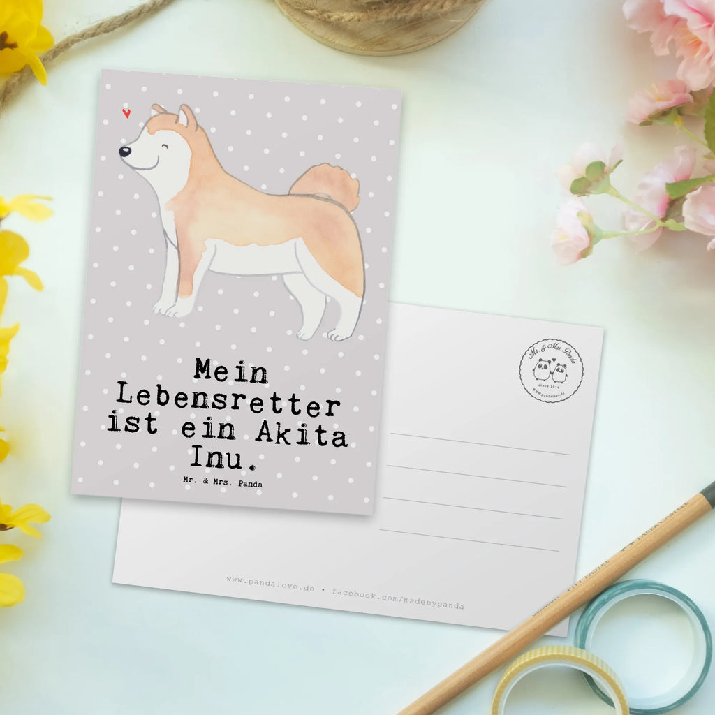 Postkarte Akita Inu Lebensretter Postkarte, Karte, Geschenkkarte, Grußkarte, Einladung, Ansichtskarte, Geburtstagskarte, Einladungskarte, Dankeskarte, Ansichtskarten, Einladung Geburtstag, Einladungskarten Geburtstag, Hund, Hunderasse, Rassehund, Hundebesitzer, Geschenk, Tierfreund, Schenken, Welpe