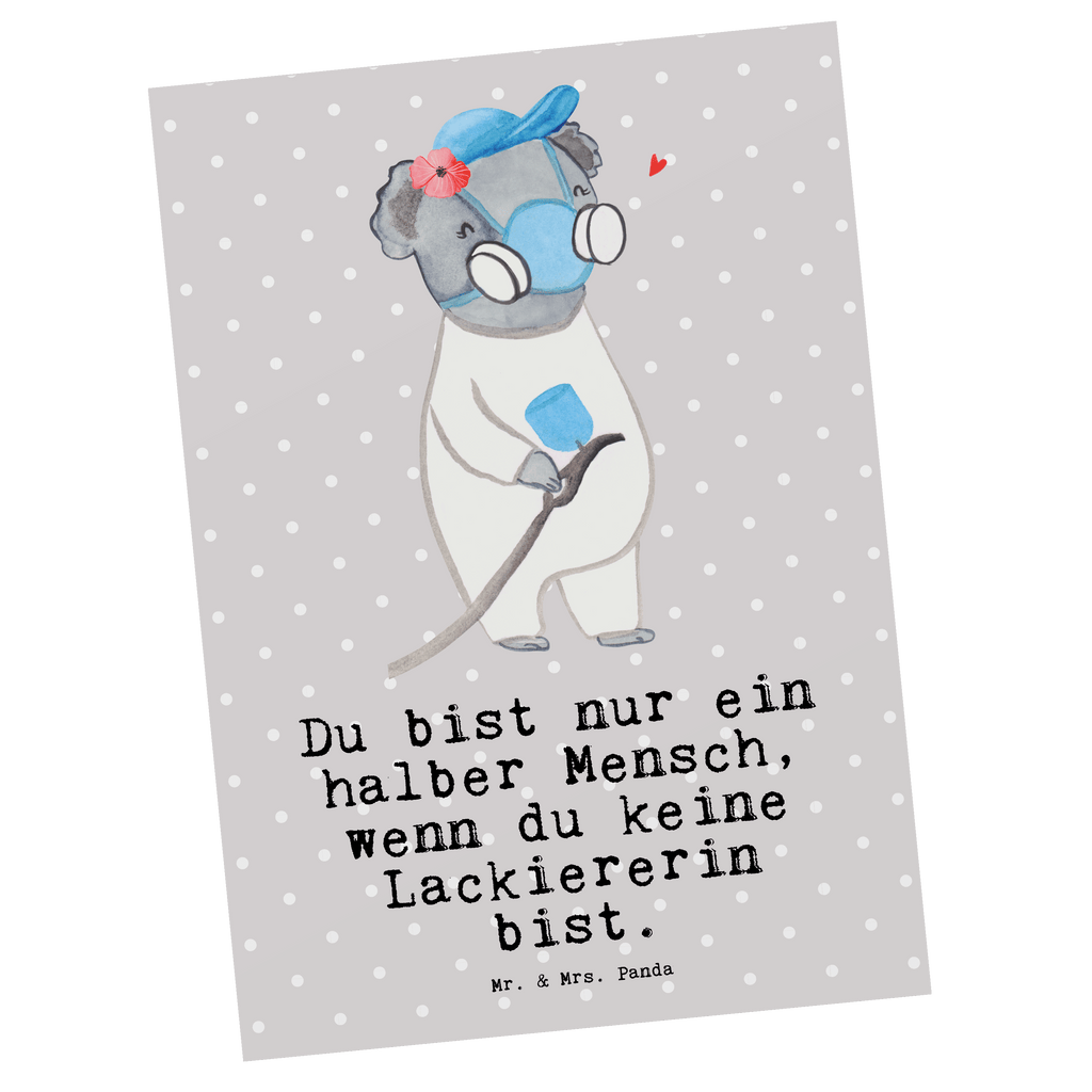 Postkarte Lackiererin mit Herz Postkarte, Karte, Geschenkkarte, Grußkarte, Einladung, Ansichtskarte, Geburtstagskarte, Einladungskarte, Dankeskarte, Ansichtskarten, Einladung Geburtstag, Einladungskarten Geburtstag, Beruf, Ausbildung, Jubiläum, Abschied, Rente, Kollege, Kollegin, Geschenk, Schenken, Arbeitskollege, Mitarbeiter, Firma, Danke, Dankeschön, Lackiererin, Lackierermeisterin, Werkstatt Lackiererin, Gesellenprüfung