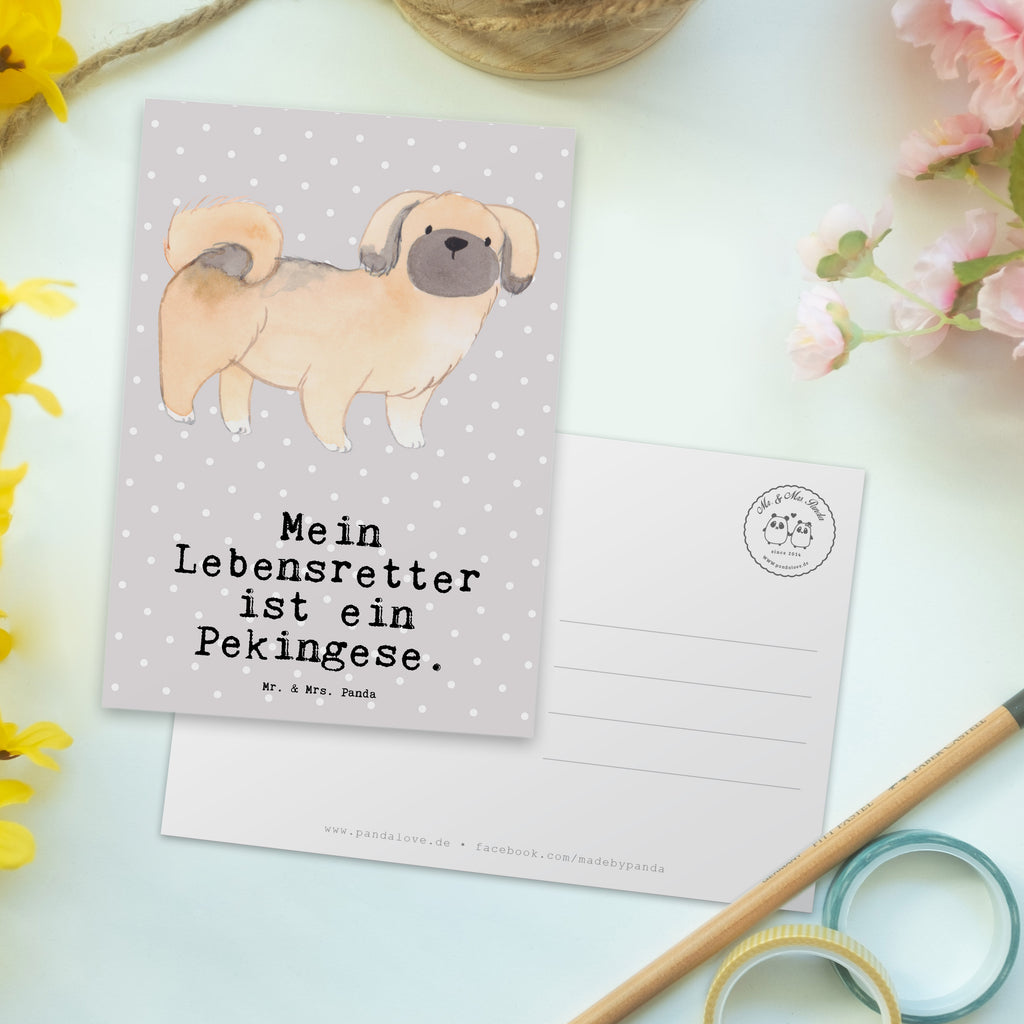 Postkarte Pekingese Lebensretter Postkarte, Karte, Geschenkkarte, Grußkarte, Einladung, Ansichtskarte, Geburtstagskarte, Einladungskarte, Dankeskarte, Ansichtskarten, Einladung Geburtstag, Einladungskarten Geburtstag, Hund, Hunderasse, Rassehund, Hundebesitzer, Geschenk, Tierfreund, Schenken, Welpe, Pekingese, Pekinese, Peking-Palasthund