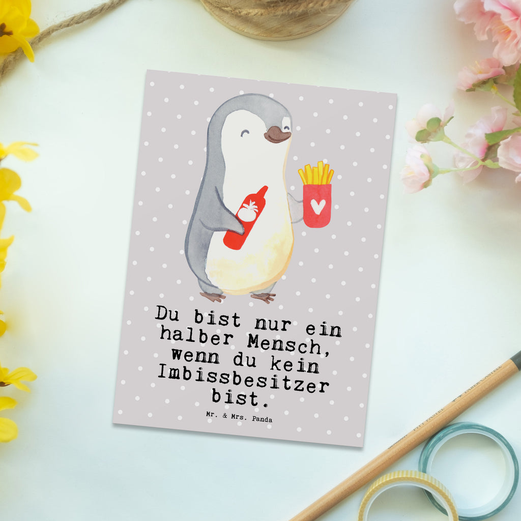 Postkarte Imbissbesitzer mit Herz Postkarte, Karte, Geschenkkarte, Grußkarte, Einladung, Ansichtskarte, Geburtstagskarte, Einladungskarte, Dankeskarte, Ansichtskarten, Einladung Geburtstag, Einladungskarten Geburtstag, Beruf, Ausbildung, Jubiläum, Abschied, Rente, Kollege, Kollegin, Geschenk, Schenken, Arbeitskollege, Mitarbeiter, Firma, Danke, Dankeschön, Imbissbesitzer, Imbissverkäufer, Pommesverkäufer, Pommesliebe