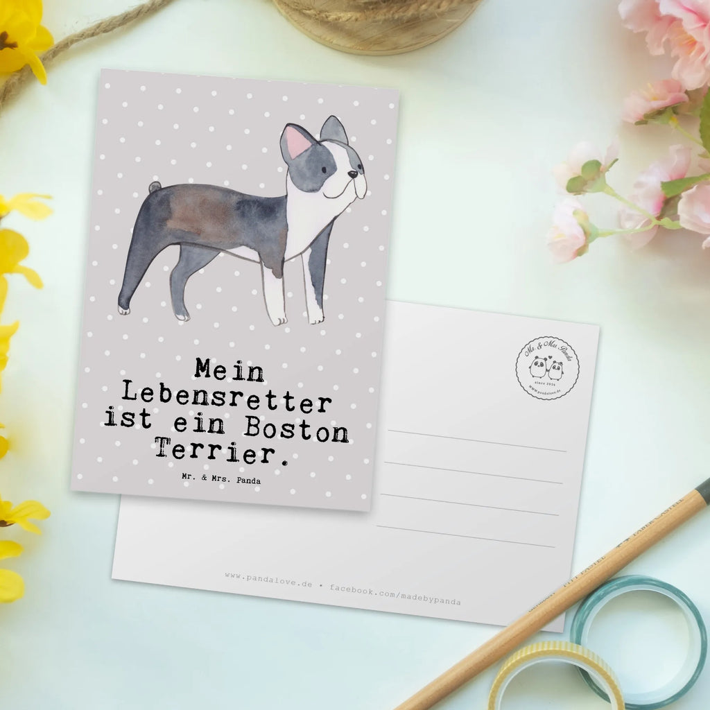 Postkarte Boston Terrier Lebensretter Postkarte, Karte, Geschenkkarte, Grußkarte, Einladung, Ansichtskarte, Geburtstagskarte, Einladungskarte, Dankeskarte, Ansichtskarten, Einladung Geburtstag, Einladungskarten Geburtstag, Hund, Hunderasse, Rassehund, Hundebesitzer, Geschenk, Tierfreund, Schenken, Welpe, Boston Terrier