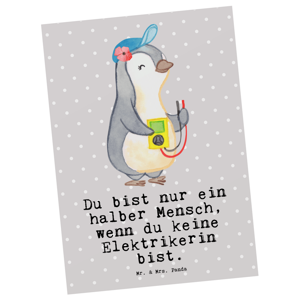 Postkarte Elektrikerin mit Herz Postkarte, Karte, Geschenkkarte, Grußkarte, Einladung, Ansichtskarte, Geburtstagskarte, Einladungskarte, Dankeskarte, Ansichtskarten, Einladung Geburtstag, Einladungskarten Geburtstag, Beruf, Ausbildung, Jubiläum, Abschied, Rente, Kollege, Kollegin, Geschenk, Schenken, Arbeitskollege, Mitarbeiter, Firma, Danke, Dankeschön, Elektrikerin, Elektronmonteurin, Elektrotechnikerin, Elektroinstallateurin, Elektromeisterin, Gesellenprüfung