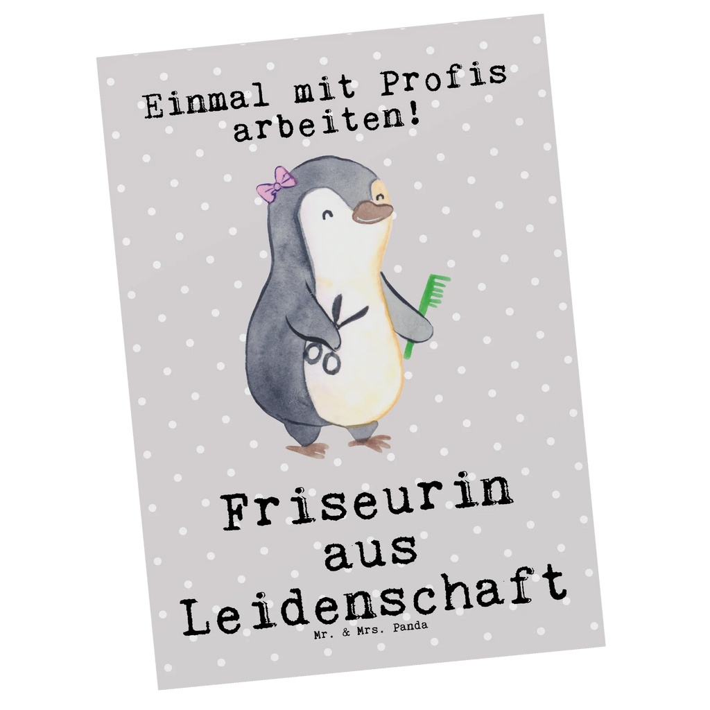 Postkarte Friseurin aus Leidenschaft Postkarte, Karte, Geschenkkarte, Grußkarte, Einladung, Ansichtskarte, Geburtstagskarte, Einladungskarte, Dankeskarte, Ansichtskarten, Einladung Geburtstag, Einladungskarten Geburtstag, Beruf, Ausbildung, Jubiläum, Abschied, Rente, Kollege, Kollegin, Geschenk, Schenken, Arbeitskollege, Mitarbeiter, Firma, Danke, Dankeschön, Frisörin, Haarstylistin, Frisörbesuch, Friseursalon, Eröffnung Friseur