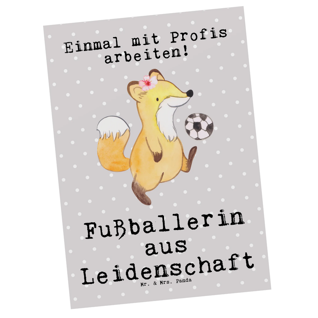 Postkarte Fußballerin aus Leidenschaft Postkarte, Karte, Geschenkkarte, Grußkarte, Einladung, Ansichtskarte, Geburtstagskarte, Einladungskarte, Dankeskarte, Ansichtskarten, Einladung Geburtstag, Einladungskarten Geburtstag, Beruf, Ausbildung, Jubiläum, Abschied, Rente, Kollege, Kollegin, Geschenk, Schenken, Arbeitskollege, Mitarbeiter, Firma, Danke, Dankeschön, Fußballerin, Fußballspielerin, Profi Fußballerin, Fußballspiel, Glücksbringer