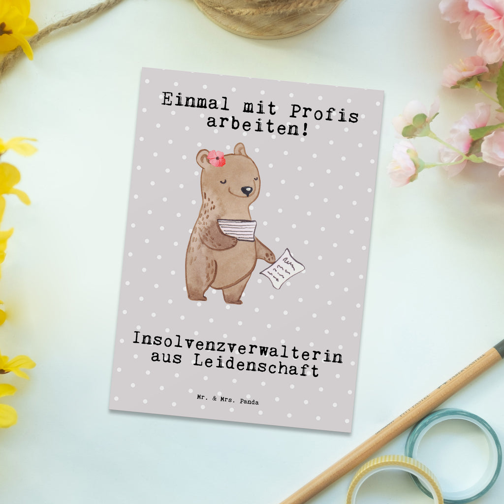 Postkarte Insolvenzverwalterin aus Leidenschaft Postkarte, Karte, Geschenkkarte, Grußkarte, Einladung, Ansichtskarte, Geburtstagskarte, Einladungskarte, Dankeskarte, Ansichtskarten, Einladung Geburtstag, Einladungskarten Geburtstag, Beruf, Ausbildung, Jubiläum, Abschied, Rente, Kollege, Kollegin, Geschenk, Schenken, Arbeitskollege, Mitarbeiter, Firma, Danke, Dankeschön