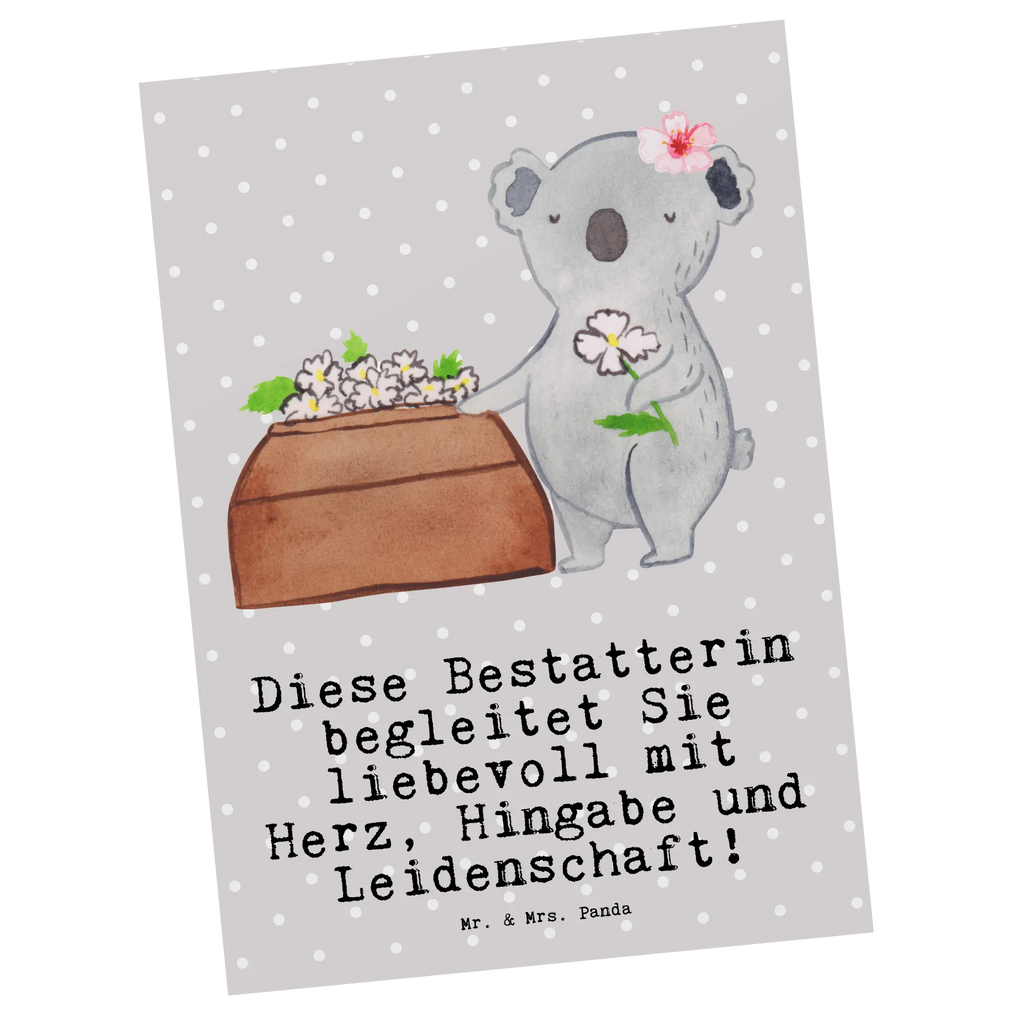 Postkarte Bestatterin mit Herz Postkarte, Karte, Geschenkkarte, Grußkarte, Einladung, Ansichtskarte, Geburtstagskarte, Einladungskarte, Dankeskarte, Ansichtskarten, Einladung Geburtstag, Einladungskarten Geburtstag, Beruf, Ausbildung, Jubiläum, Abschied, Rente, Kollege, Kollegin, Geschenk, Schenken, Arbeitskollege, Mitarbeiter, Firma, Danke, Dankeschön