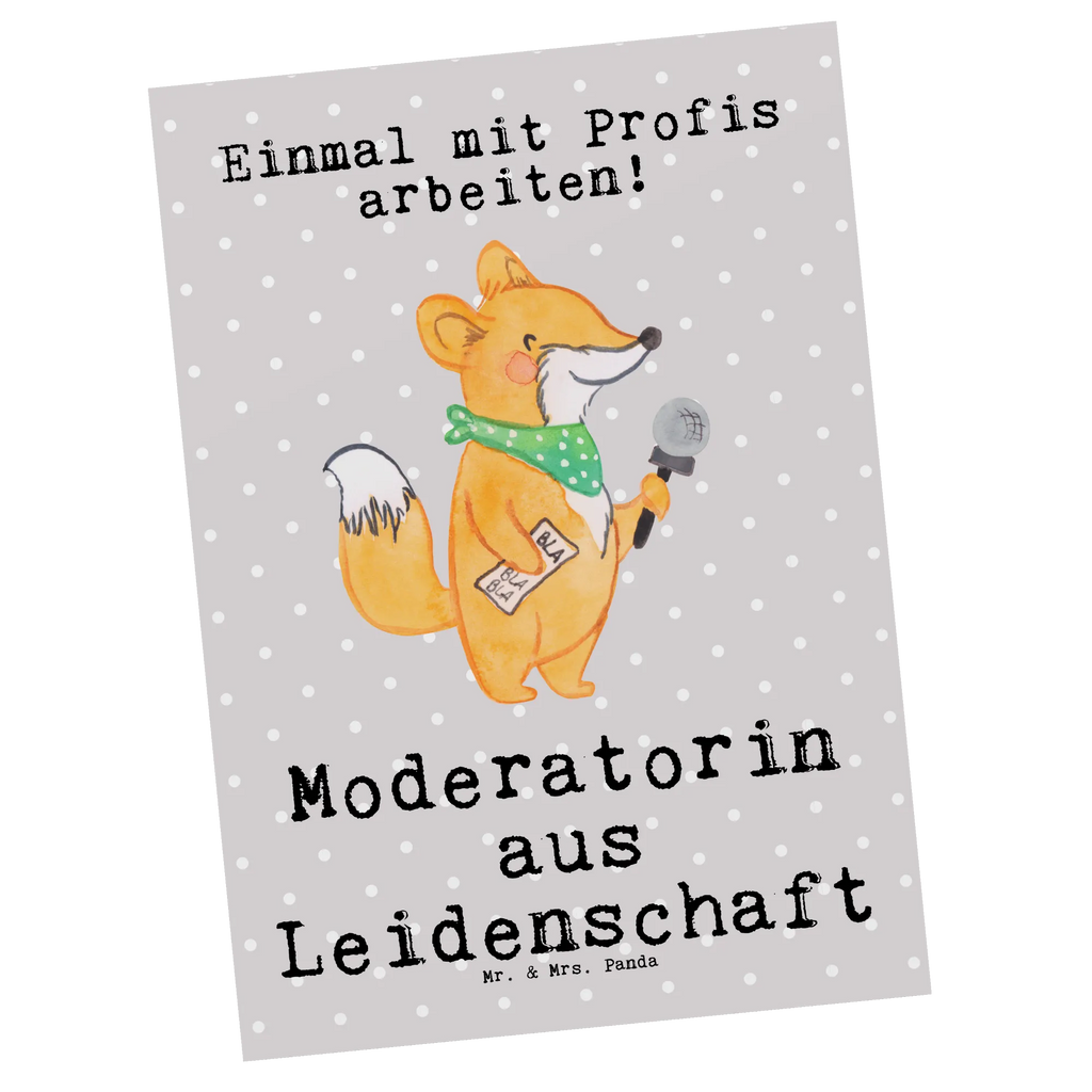 Postkarte Moderatorin aus Leidenschaft Postkarte, Karte, Geschenkkarte, Grußkarte, Einladung, Ansichtskarte, Geburtstagskarte, Einladungskarte, Dankeskarte, Ansichtskarten, Einladung Geburtstag, Einladungskarten Geburtstag, Beruf, Ausbildung, Jubiläum, Abschied, Rente, Kollege, Kollegin, Geschenk, Schenken, Arbeitskollege, Mitarbeiter, Firma, Danke, Dankeschön