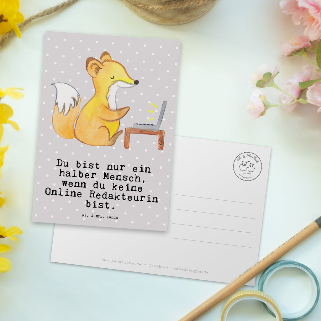 Postkarte Online Redakteurin mit Herz Postkarte, Karte, Geschenkkarte, Grußkarte, Einladung, Ansichtskarte, Geburtstagskarte, Einladungskarte, Dankeskarte, Ansichtskarten, Einladung Geburtstag, Einladungskarten Geburtstag, Beruf, Ausbildung, Jubiläum, Abschied, Rente, Kollege, Kollegin, Geschenk, Schenken, Arbeitskollege, Mitarbeiter, Firma, Danke, Dankeschön