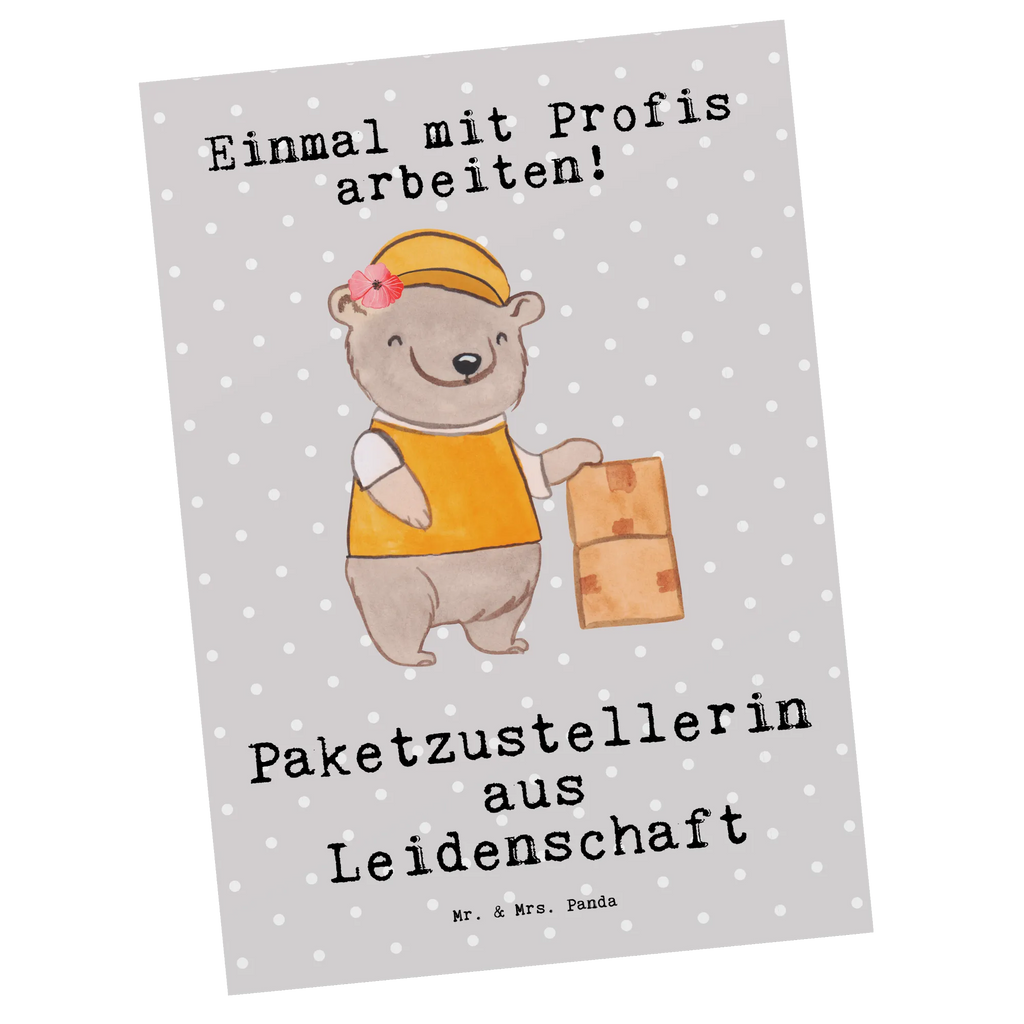 Postkarte Paketzustellerin Leidenschaft Postkarte, Karte, Geschenkkarte, Grußkarte, Einladung, Ansichtskarte, Geburtstagskarte, Einladungskarte, Dankeskarte, Ansichtskarten, Einladung Geburtstag, Einladungskarten Geburtstag, Beruf, Ausbildung, Jubiläum, Abschied, Rente, Kollege, Kollegin, Geschenk, Schenken, Arbeitskollege, Mitarbeiter, Firma, Danke, Dankeschön, Paketzustellerin, Paketbotin, Zustellservice Pakete