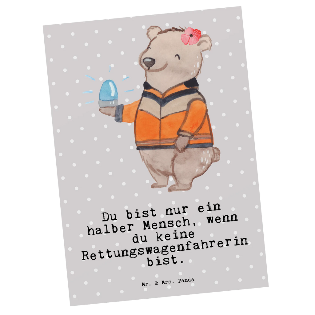 Postkarte Rettungswagenfahrerin mit Herz Postkarte, Karte, Geschenkkarte, Grußkarte, Einladung, Ansichtskarte, Geburtstagskarte, Einladungskarte, Dankeskarte, Ansichtskarten, Einladung Geburtstag, Einladungskarten Geburtstag, Beruf, Ausbildung, Jubiläum, Abschied, Rente, Kollege, Kollegin, Geschenk, Schenken, Arbeitskollege, Mitarbeiter, Firma, Danke, Dankeschön