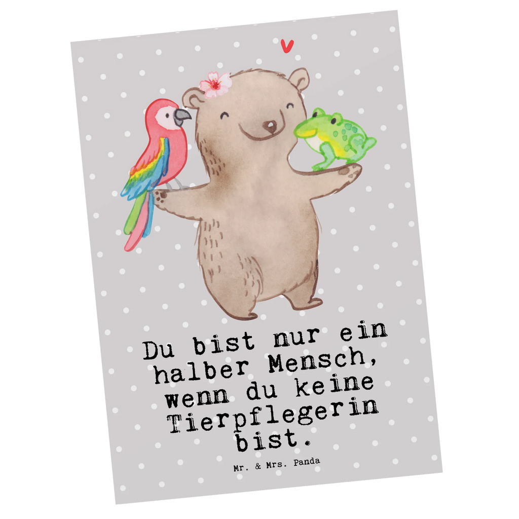 Postkarte Tierpflegerin mit Herz Postkarte, Karte, Geschenkkarte, Grußkarte, Einladung, Ansichtskarte, Geburtstagskarte, Einladungskarte, Dankeskarte, Ansichtskarten, Einladung Geburtstag, Einladungskarten Geburtstag, Beruf, Ausbildung, Jubiläum, Abschied, Rente, Kollege, Kollegin, Geschenk, Schenken, Arbeitskollege, Mitarbeiter, Firma, Danke, Dankeschön