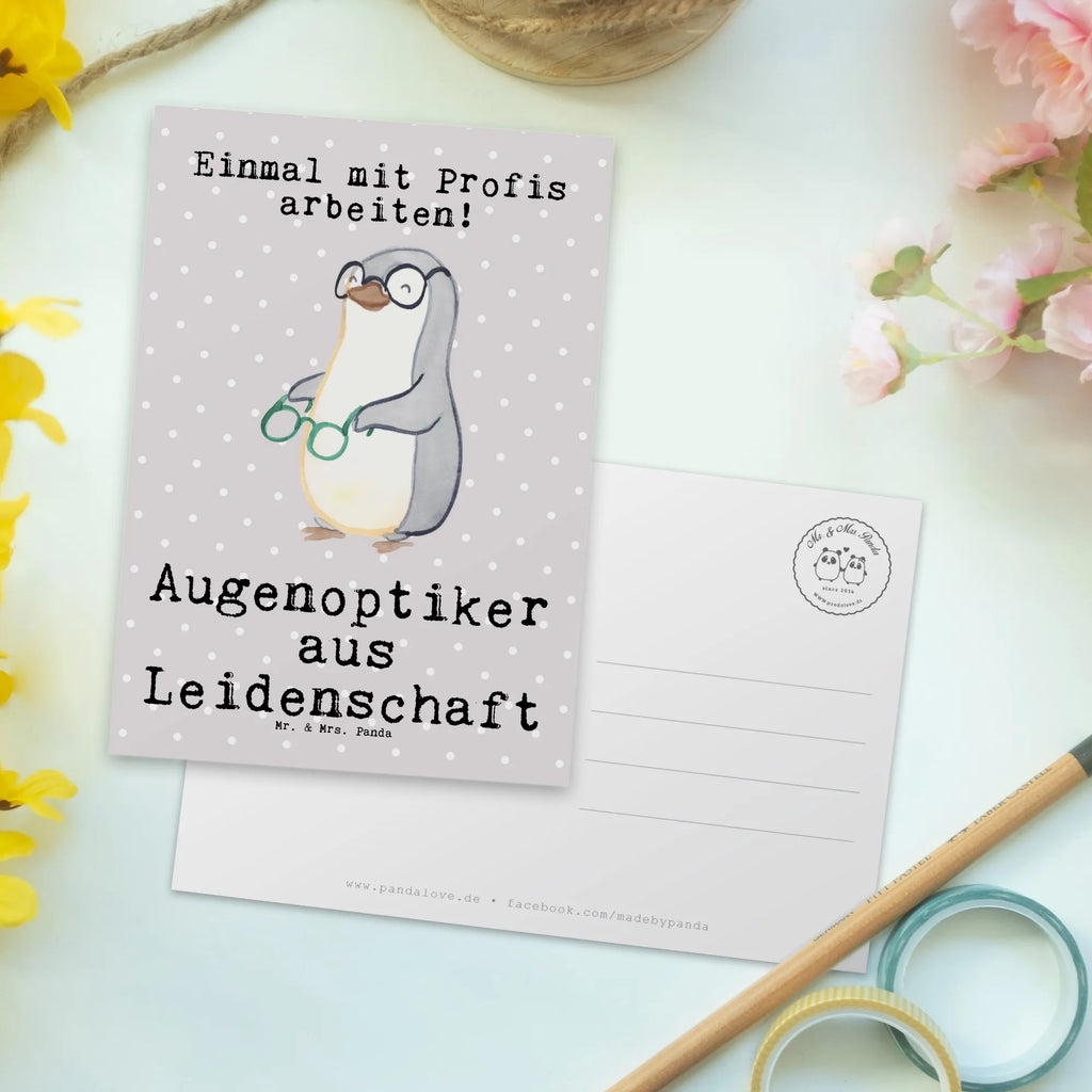 Postkarte Augenoptiker aus Leidenschaft Postkarte, Karte, Geschenkkarte, Grußkarte, Einladung, Ansichtskarte, Geburtstagskarte, Einladungskarte, Dankeskarte, Ansichtskarten, Einladung Geburtstag, Einladungskarten Geburtstag, Beruf, Ausbildung, Jubiläum, Abschied, Rente, Kollege, Kollegin, Geschenk, Schenken, Arbeitskollege, Mitarbeiter, Firma, Danke, Dankeschön, Augenoptiker, Optiker, Augenarzt, Optometrist, Brillenverkäufer, Brillengeschäft, Eröffnung