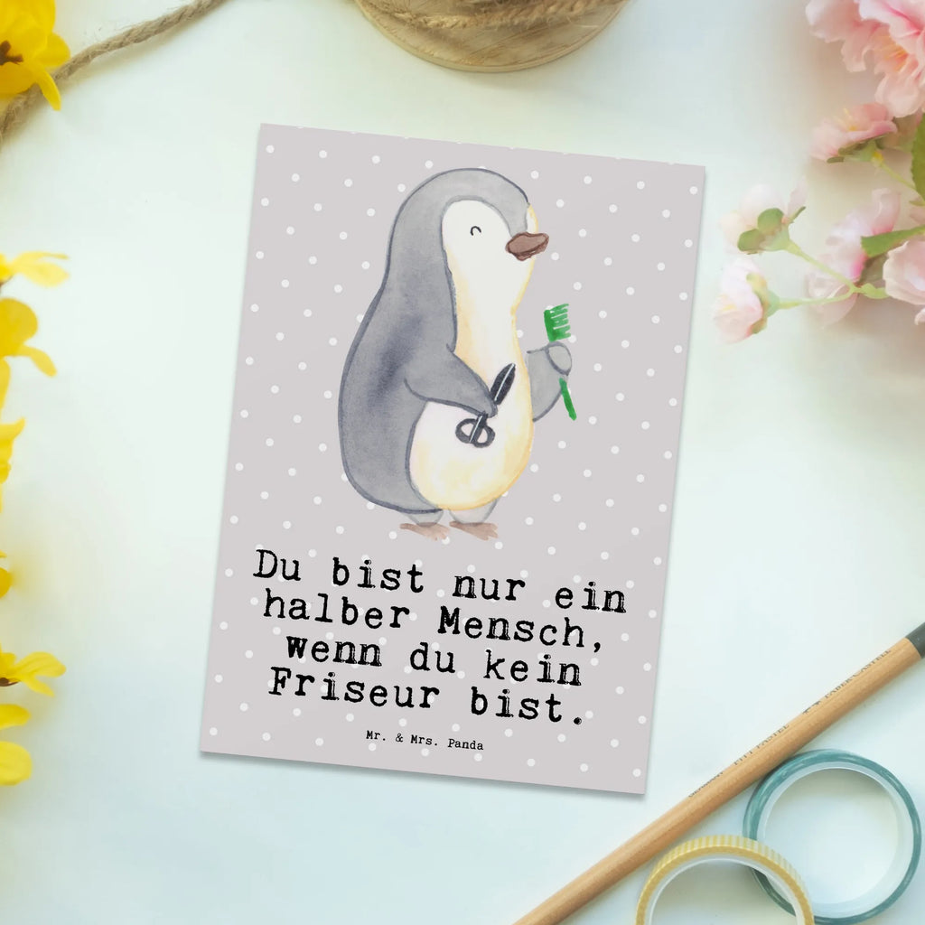 Postkarte Friseur mit Herz Postkarte, Karte, Geschenkkarte, Grußkarte, Einladung, Ansichtskarte, Geburtstagskarte, Einladungskarte, Dankeskarte, Ansichtskarten, Einladung Geburtstag, Einladungskarten Geburtstag, Beruf, Ausbildung, Jubiläum, Abschied, Rente, Kollege, Kollegin, Geschenk, Schenken, Arbeitskollege, Mitarbeiter, Firma, Danke, Dankeschön, Frisör, Haarstylist, Frisörbesuch, Friseursalon, Barbier, Coiffeur, Eröffnung Friseur