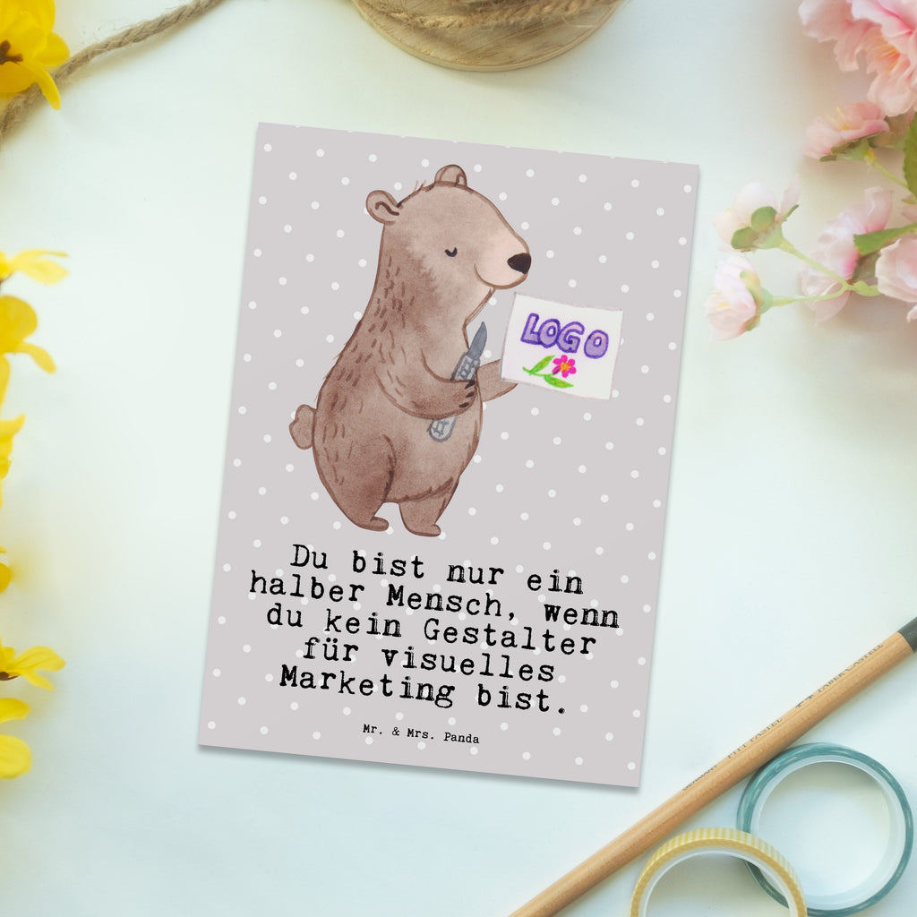 Postkarte Gestalter für visuelles Marketing mit Herz Postkarte, Karte, Geschenkkarte, Grußkarte, Einladung, Ansichtskarte, Geburtstagskarte, Einladungskarte, Dankeskarte, Ansichtskarten, Einladung Geburtstag, Einladungskarten Geburtstag, Beruf, Ausbildung, Jubiläum, Abschied, Rente, Kollege, Kollegin, Geschenk, Schenken, Arbeitskollege, Mitarbeiter, Firma, Danke, Dankeschön