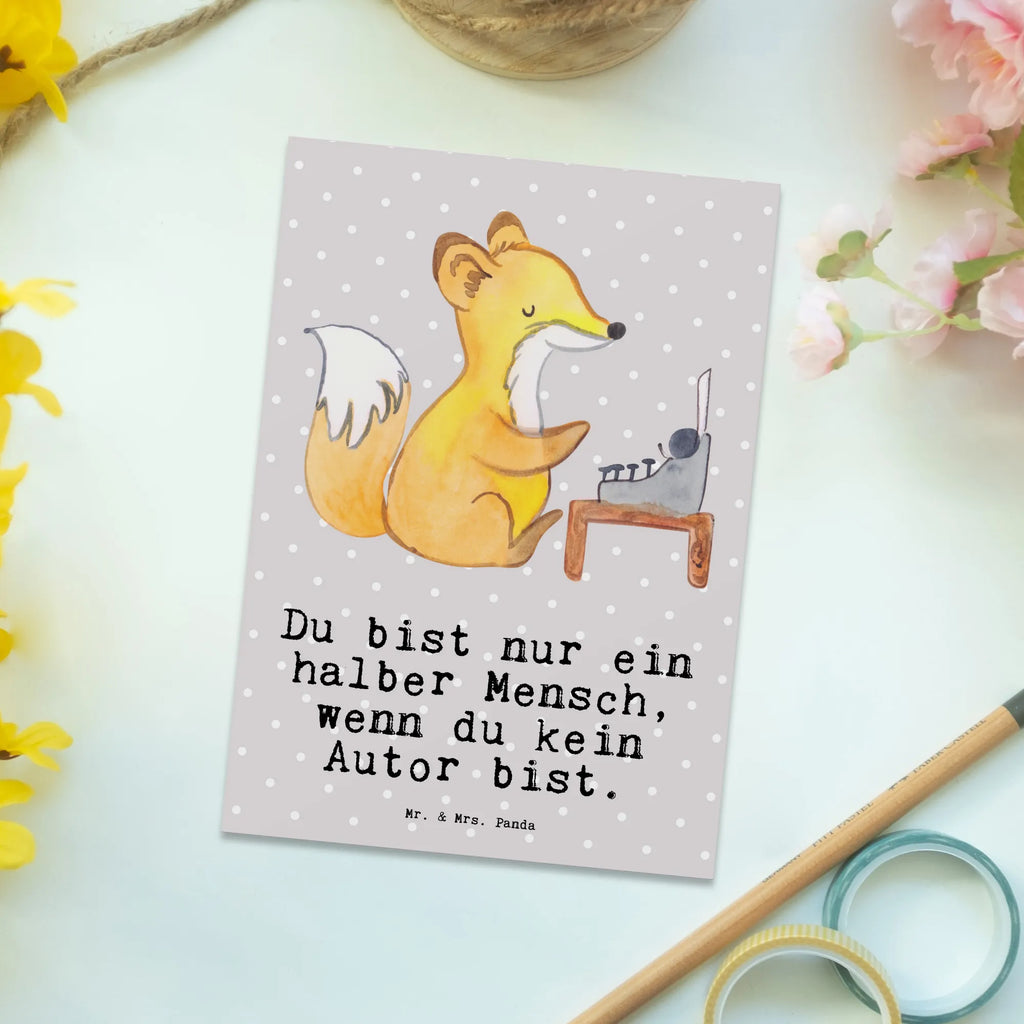 Postkarte Autor mit Herz Postkarte, Karte, Geschenkkarte, Grußkarte, Einladung, Ansichtskarte, Geburtstagskarte, Einladungskarte, Dankeskarte, Ansichtskarten, Einladung Geburtstag, Einladungskarten Geburtstag, Beruf, Ausbildung, Jubiläum, Abschied, Rente, Kollege, Kollegin, Geschenk, Schenken, Arbeitskollege, Mitarbeiter, Firma, Danke, Dankeschön, Autor, Buchveröffentlichung, Schriftsteller, Verlag, Geschichtenschreiber, Hobbyautor