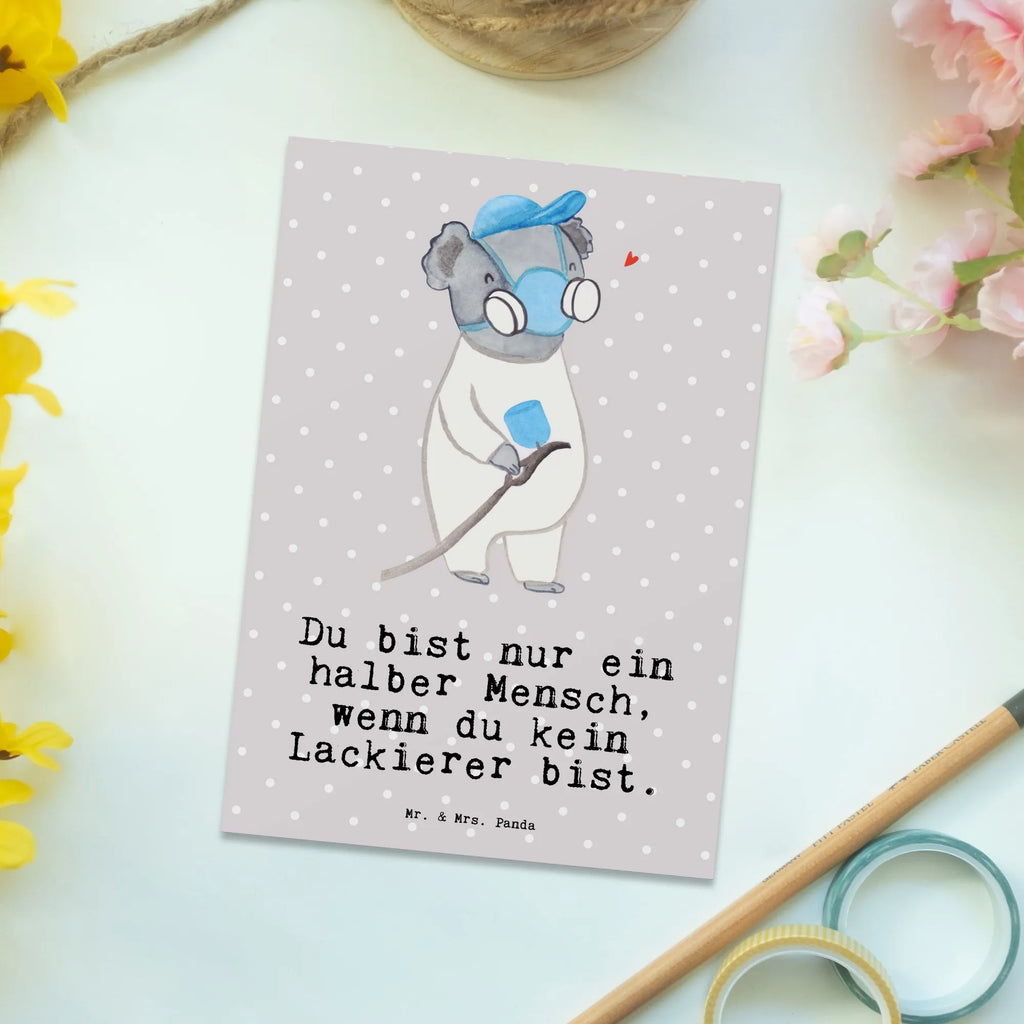 Postkarte Lackierer mit Herz Postkarte, Karte, Geschenkkarte, Grußkarte, Einladung, Ansichtskarte, Geburtstagskarte, Einladungskarte, Dankeskarte, Ansichtskarten, Einladung Geburtstag, Einladungskarten Geburtstag, Beruf, Ausbildung, Jubiläum, Abschied, Rente, Kollege, Kollegin, Geschenk, Schenken, Arbeitskollege, Mitarbeiter, Firma, Danke, Dankeschön, Lackierer, Lackierermeister, Werkstatt Lackierer, Gesellenprüfung