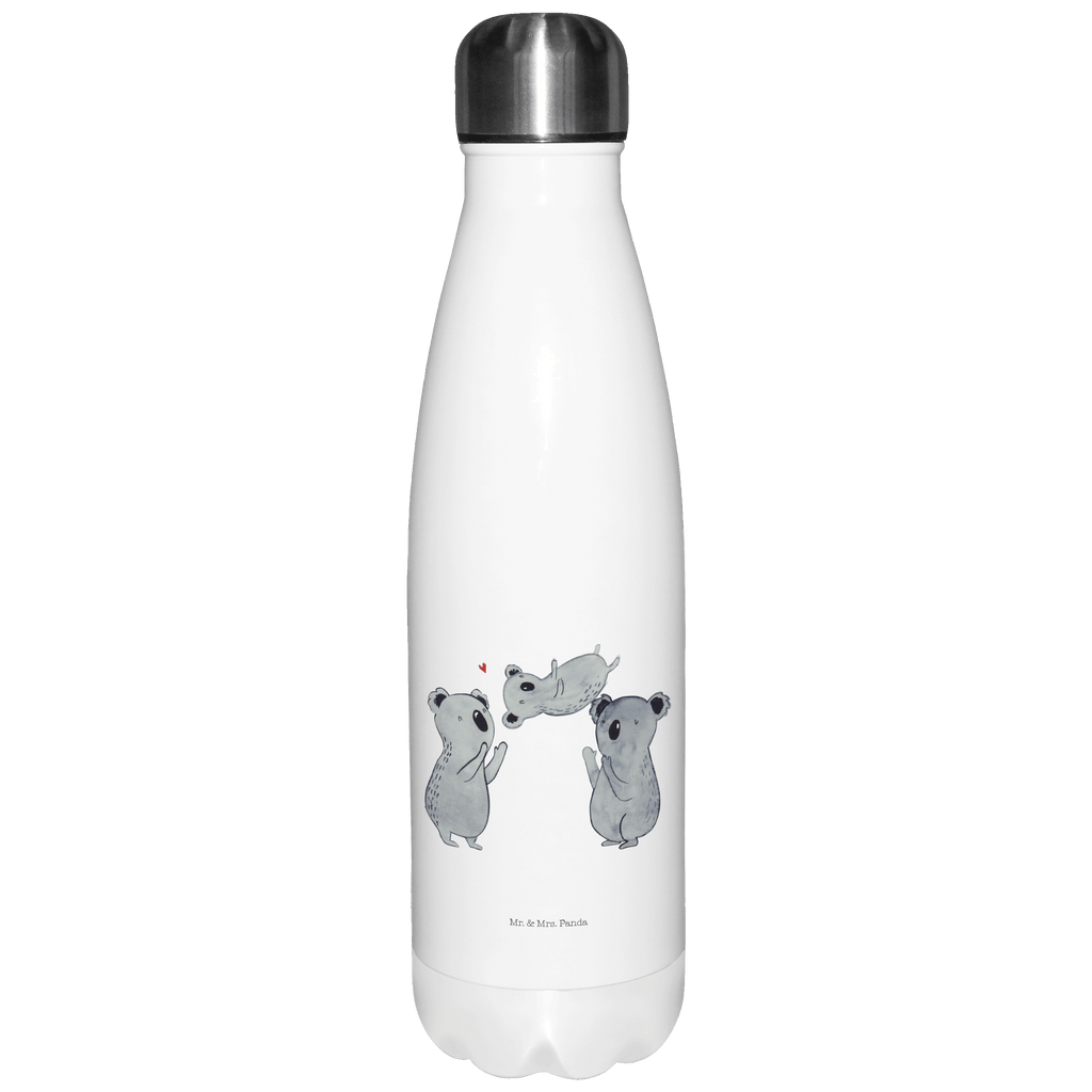 Thermosflasche Koala Feiern Sich Isolierflasche, Thermoflasche, Trinkflasche, Thermos, Edelstahl, Geburtstag, Geburtstagsgeschenk, Geschenk, Koala, Familie, Kind, Eltern, Herz, Liebe