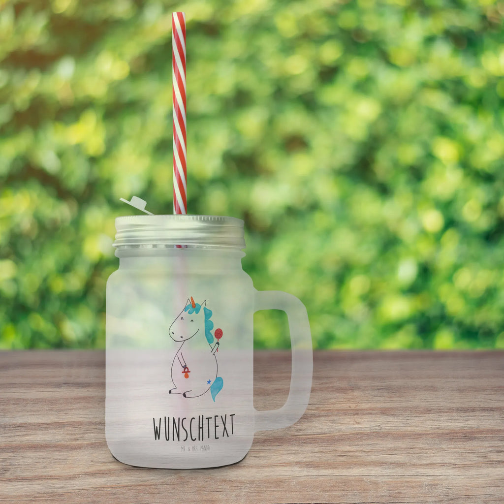 Personalisiertes Trinkglas Mason Jar Einhorn Baby Personalisiertes Mason Jar, Personalisiertes Glas, Personalisiertes Trinkglas, Personalisiertes Henkelglas, Personalisiertes Sommerglas, Personalisiertes Einmachglas, Personalisiertes Cocktailglas, Personalisiertes Cocktail-Glas, mit Namen, Wunschtext, Wunschnamen, Mason Jar selbst bedrucken, Wunschglas mit Namen, Bedrucktes Trinkglas, Geschenk mit Namen, Einhorn, Einhörner, Einhorn Deko, Unicorn, Mutter, Geburt, Geburtstag, erstes Kind, Baby, Babyglück, Nachwuchs, Eltern, Party, Kind, Schnuller