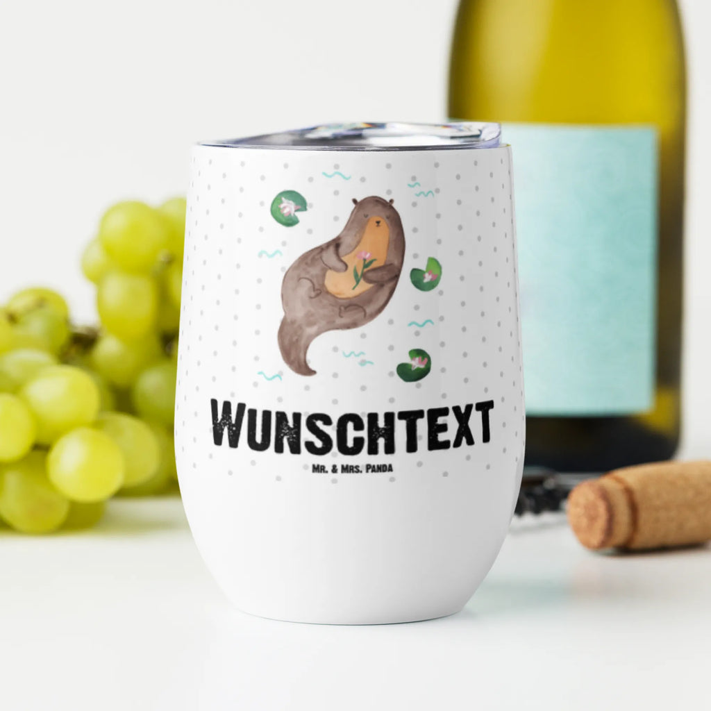 Personalisierter Weinbecher Otter mit Seerose Personalisierter Weinbecher, Personalisierter Glühwein Becher, Heißgetränke, Personalisierter Trinkbecher, Personalisierter Weinkelch, Personalisiertes Weingläser, hochwertiger Weinbecher, Weinbecher Reisen, Weinbecher unterwegs, Personalisertes Sommerglas, mit Namen, Wunschtext, Personalisierung, selbst bedrucken, Personalisiertes Weinglas, Otter, Fischotter, Seeotter, Otter Seeotter See Otter