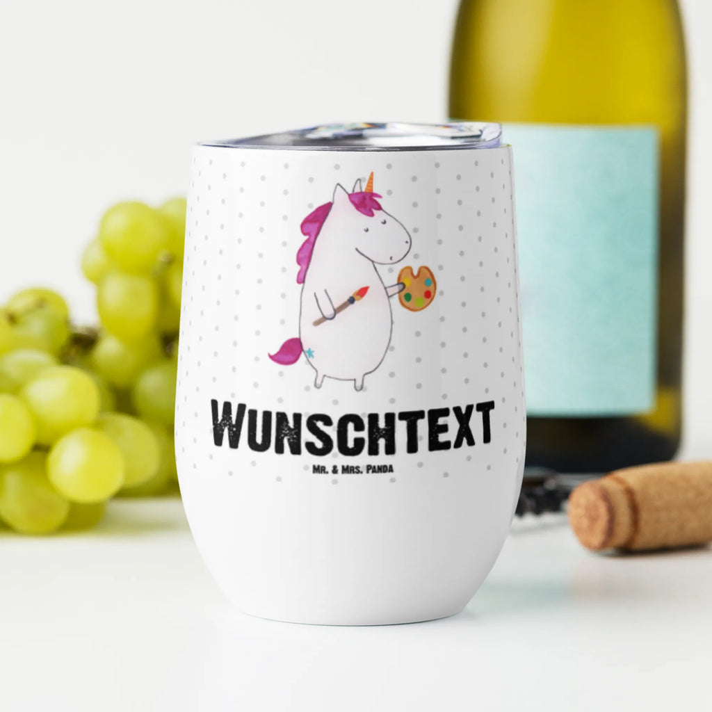 Personalisierter Weinbecher Einhorn Künstler Personalisierter Weinbecher, Personalisierter Glühwein Becher, Heißgetränke, Personalisierter Trinkbecher, Personalisierter Weinkelch, Personalisiertes Weingläser, hochwertiger Weinbecher, Weinbecher Reisen, Weinbecher unterwegs, Personalisertes Sommerglas, mit Namen, Wunschtext, Personalisierung, selbst bedrucken, Personalisiertes Weinglas, Einhorn, Einhörner, Einhorn Deko, Pegasus, Unicorn, Englisch, Künstler, Artist, Malen, Zeichnen, Welt, Farbe, Stift, Pinsel, Geschenk, Maler