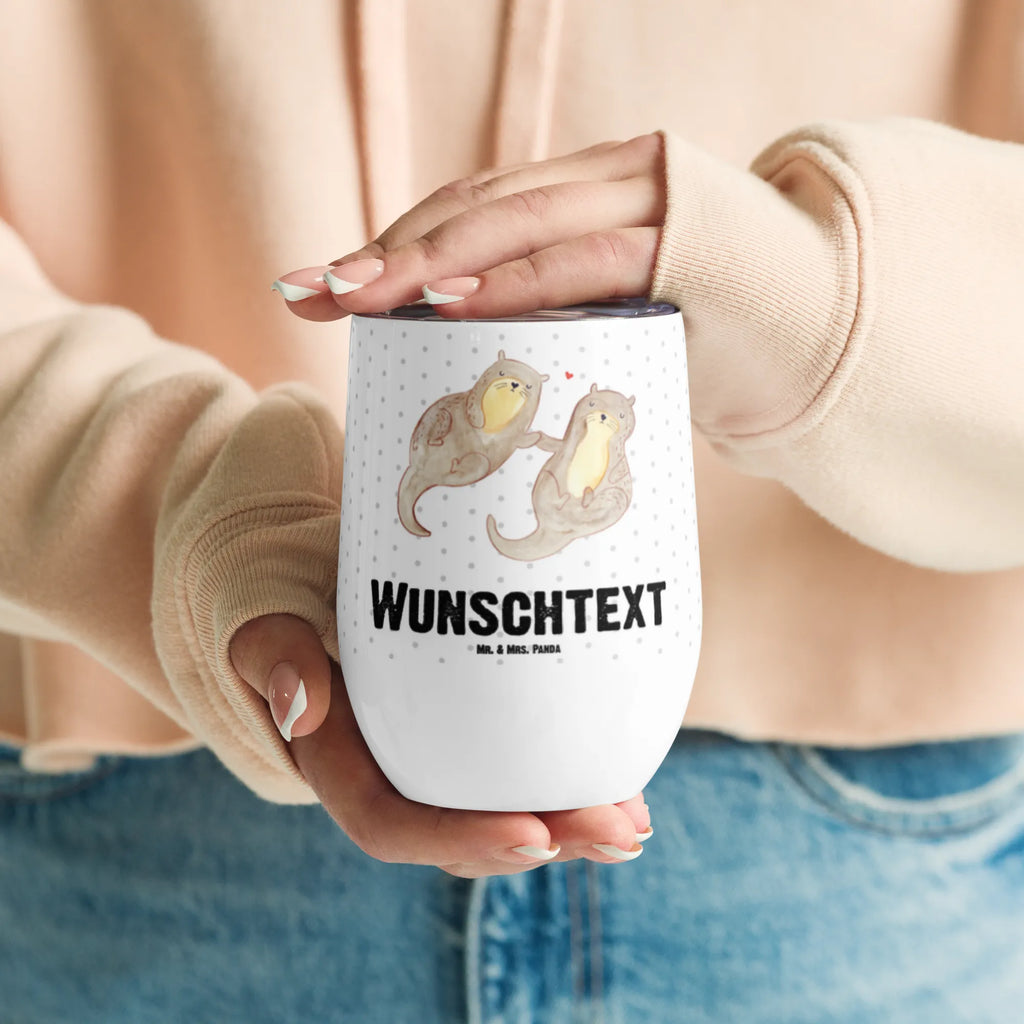 Personalisierter Weinbecher Otter händchenhaltend Personalisierter Weinbecher, Personalisierter Glühwein Becher, Heißgetränke, Personalisierter Trinkbecher, Personalisierter Weinkelch, Personalisiertes Weingläser, hochwertiger Weinbecher, Weinbecher Reisen, Weinbecher unterwegs, Personalisertes Sommerglas, mit Namen, Wunschtext, Personalisierung, selbst bedrucken, Personalisiertes Weinglas, Otter, Fischotter, Seeotter, Otter Seeotter See Otter