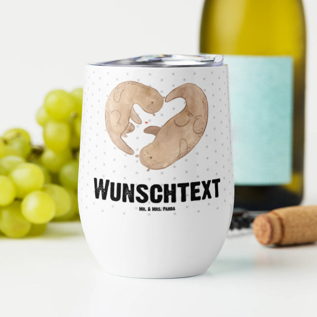 Personalisierter Weinbecher Otter Herz Personalisierter Weinbecher, Personalisierter Glühwein Becher, Heißgetränke, Personalisierter Trinkbecher, Personalisierter Weinkelch, Personalisiertes Weingläser, hochwertiger Weinbecher, Weinbecher Reisen, Weinbecher unterwegs, Personalisertes Sommerglas, mit Namen, Wunschtext, Personalisierung, selbst bedrucken, Personalisiertes Weinglas, Otter, Fischotter, Seeotter, Liebe, Herz, Liebesbeweis, Liebesgeschenk, Bessere Hälfte, Love you, Jahrestag, Hochzeitstag, Verlobung, gemeinsames Leben