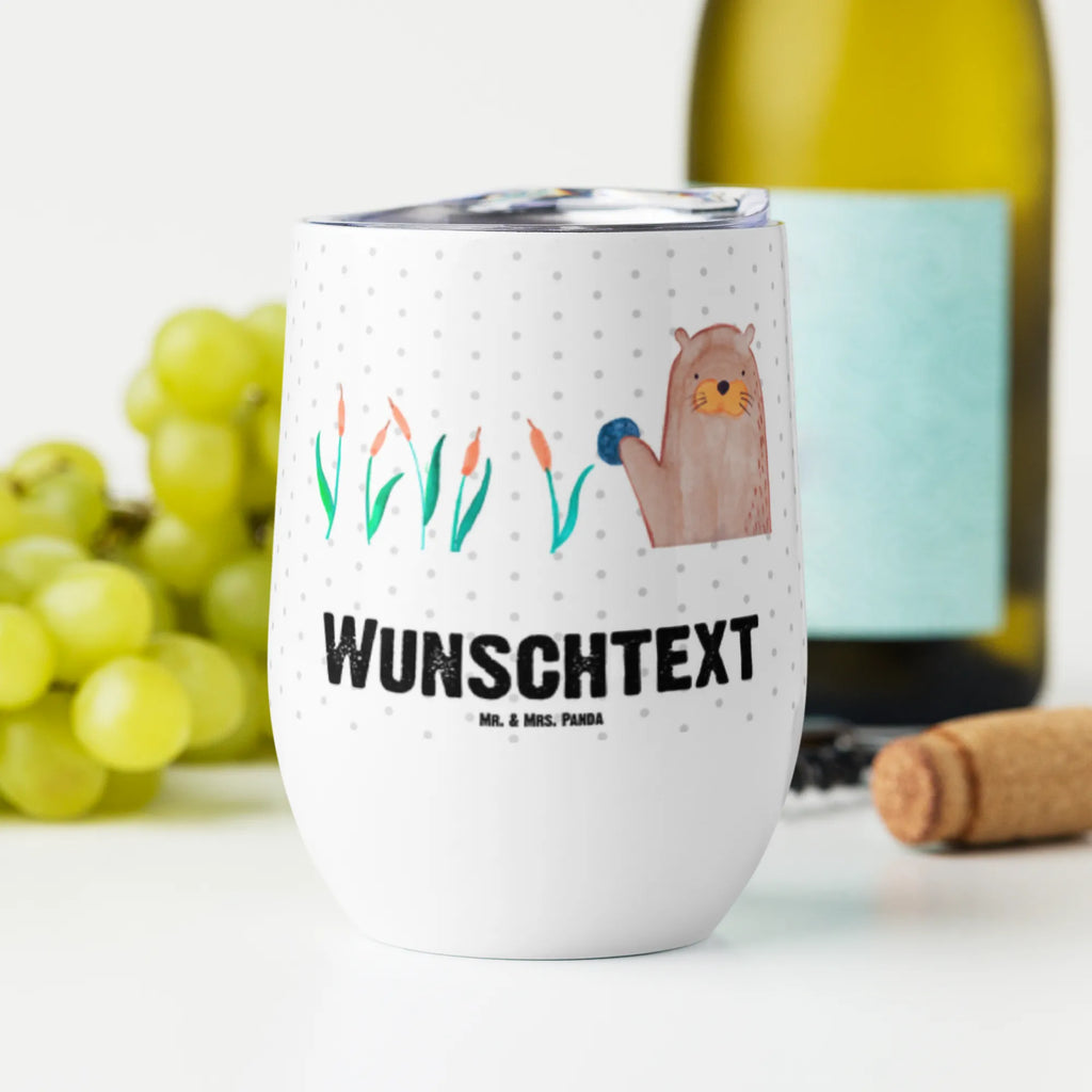 Personalisierter Weinbecher Otter mit Stein Personalisierter Weinbecher, Personalisierter Glühwein Becher, Heißgetränke, Personalisierter Trinkbecher, Personalisierter Weinkelch, Personalisiertes Weingläser, hochwertiger Weinbecher, Weinbecher Reisen, Weinbecher unterwegs, Personalisertes Sommerglas, mit Namen, Wunschtext, Personalisierung, selbst bedrucken, Personalisiertes Weinglas, Otter, Fischotter, Seeotter, Otter Seeotter See Otter