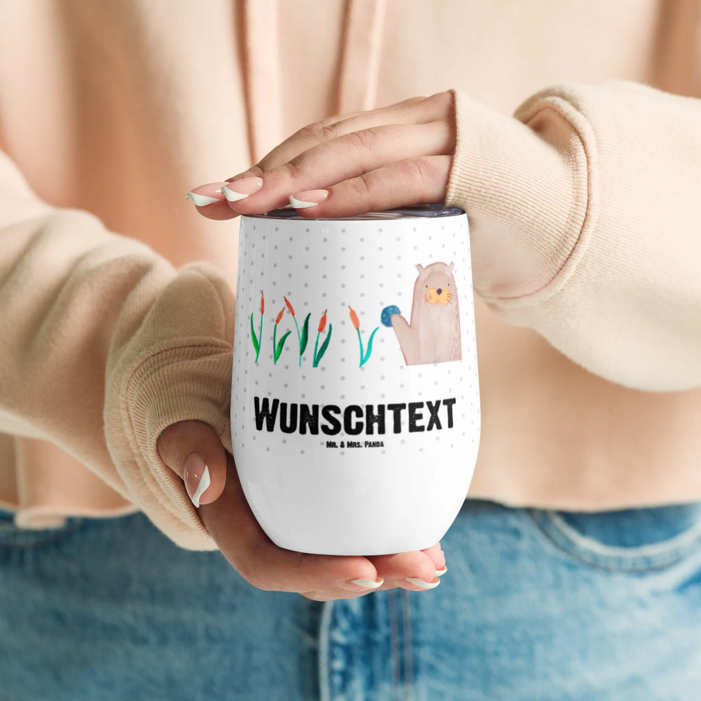 Personalisierter Weinbecher Otter mit Stein Personalisierter Weinbecher, Personalisierter Glühwein Becher, Heißgetränke, Personalisierter Trinkbecher, Personalisierter Weinkelch, Personalisiertes Weingläser, hochwertiger Weinbecher, Weinbecher Reisen, Weinbecher unterwegs, Personalisertes Sommerglas, mit Namen, Wunschtext, Personalisierung, selbst bedrucken, Personalisiertes Weinglas, Otter, Fischotter, Seeotter, Otter Seeotter See Otter