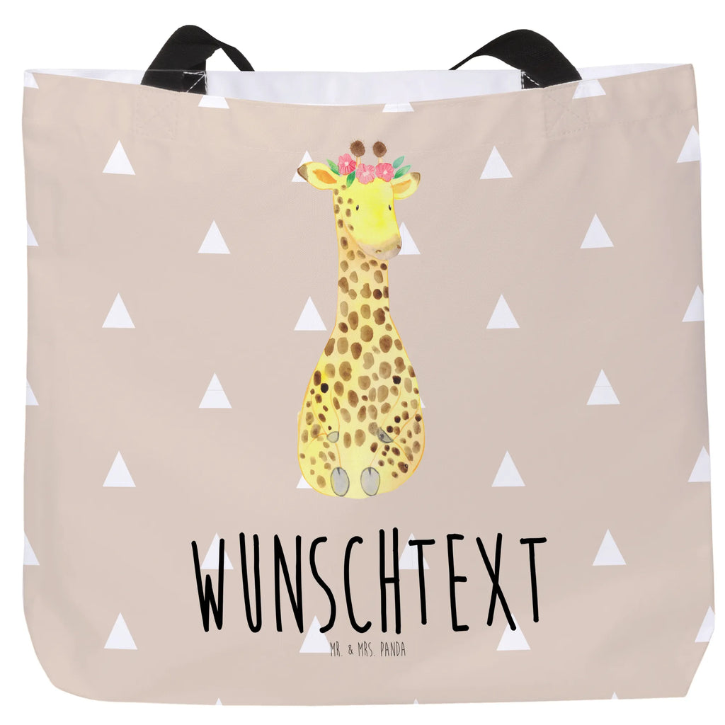 Personalisierter Shopper Giraffe Blumenkranz Personalisierter Beutel, Personalisierte Einkaufstasche, Personalisierte Tasche, Personalisierte Strandtasche, Personalisierter Einkaufsbeutel, Personalisierter Shopper, Personalisierte Schultasche, Personalisierte Freizeittasche, Personalisierter Tragebeutel, Personalisierter Schulbeutel, Personalisierte Alltagstasche, mit Namen, Wunschname, Selbst bedrucken, frei gestalten, Afrika, Wildtiere, Giraffe, Blumenkranz, Abenteurer, Selbstliebe, Freundin